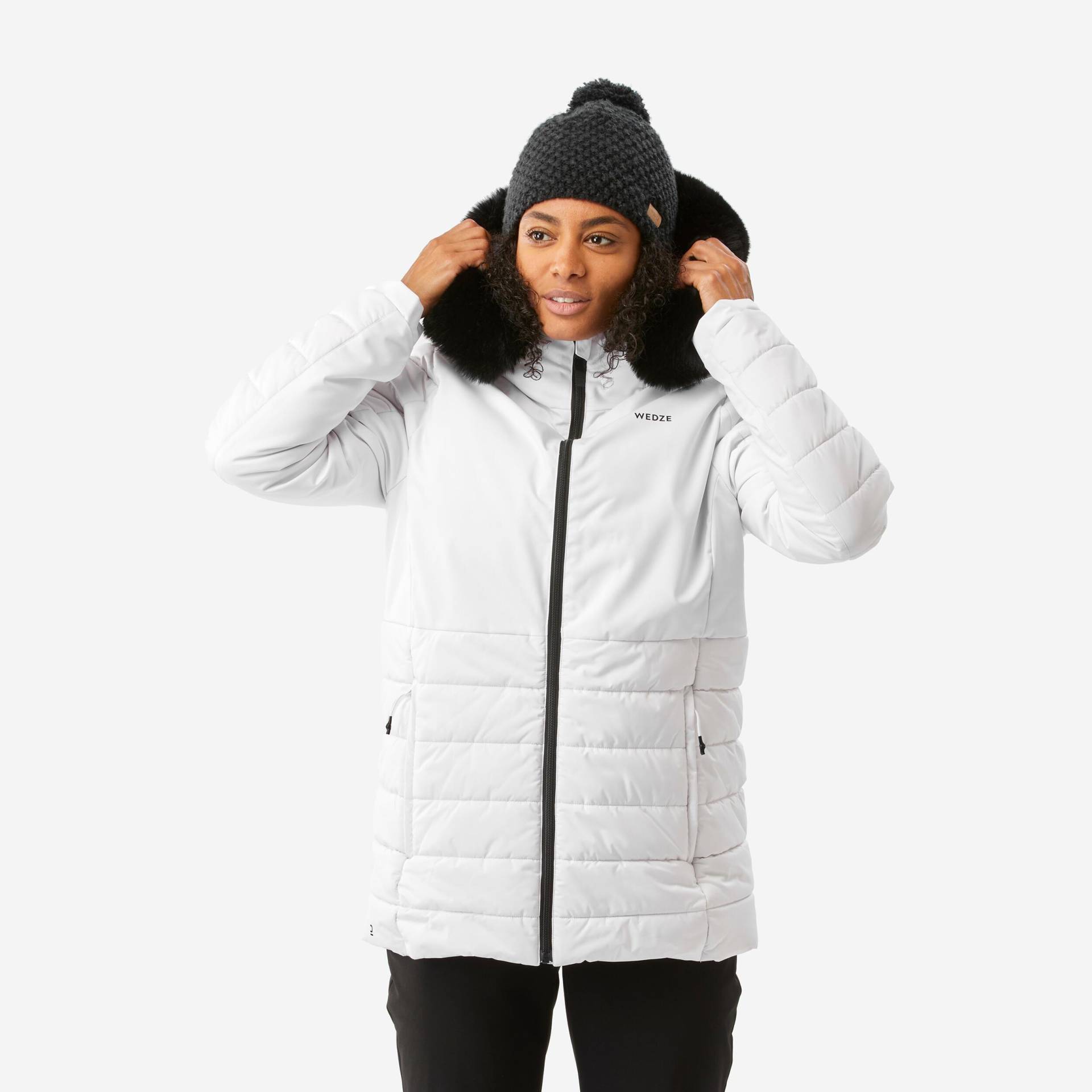 Skijacke Warm Mittlere Länge - 100 Damen Weiss  52/2XL von WEDZE