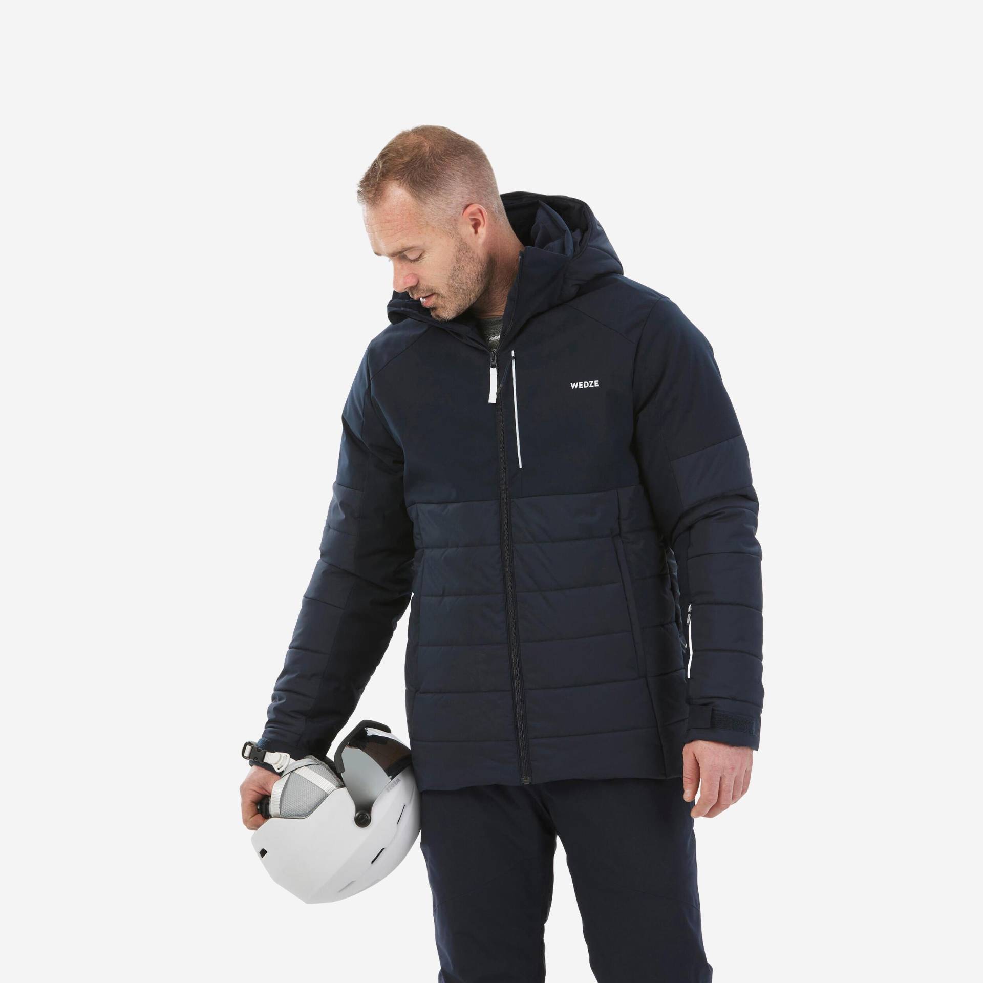 Skijacke Warm Mittlere Länge - 100 Herren Blau Bedruckt 3XL von WEDZE