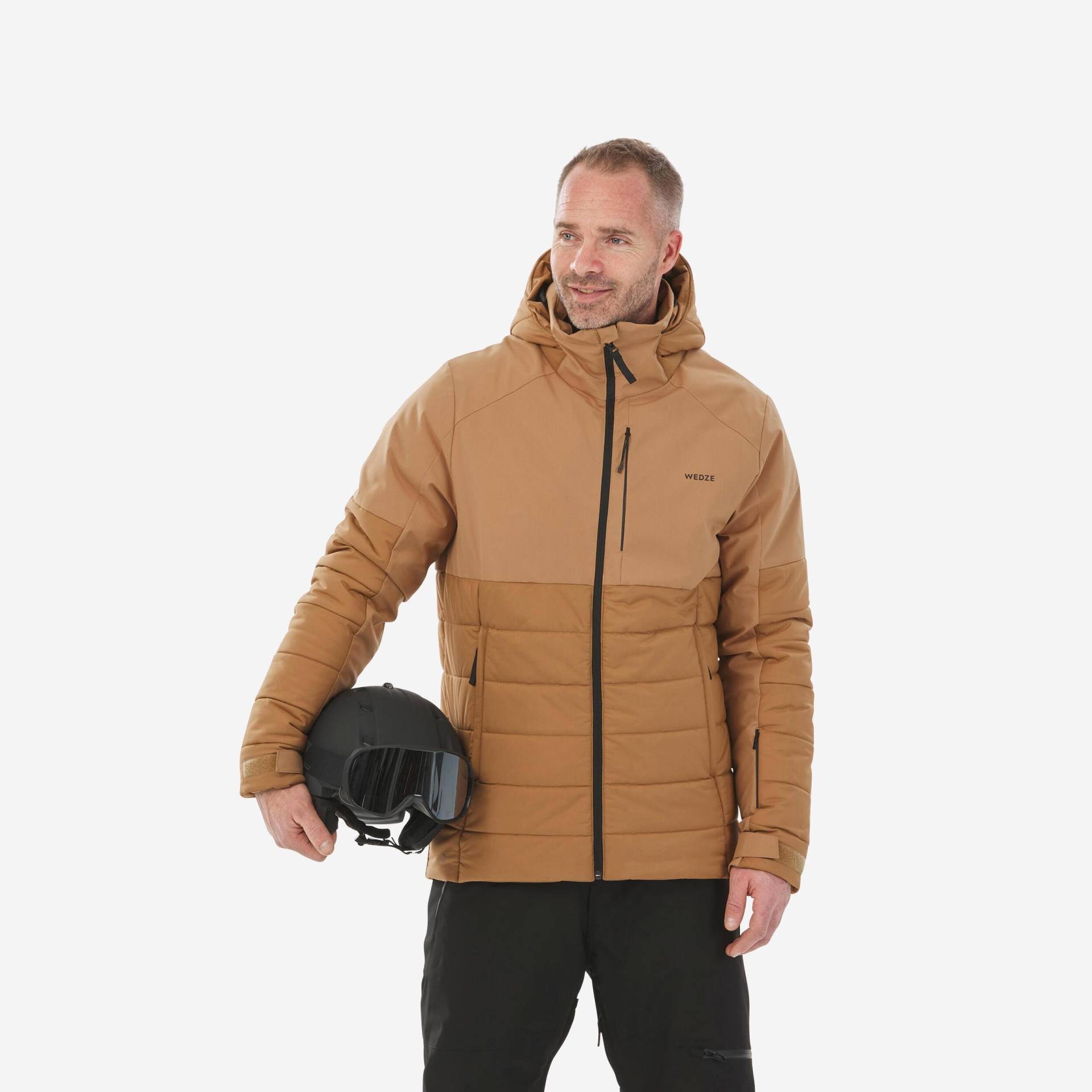 Skijacke Warm Mittlere Länge - 100 Herren Braun Medium S von WEDZE