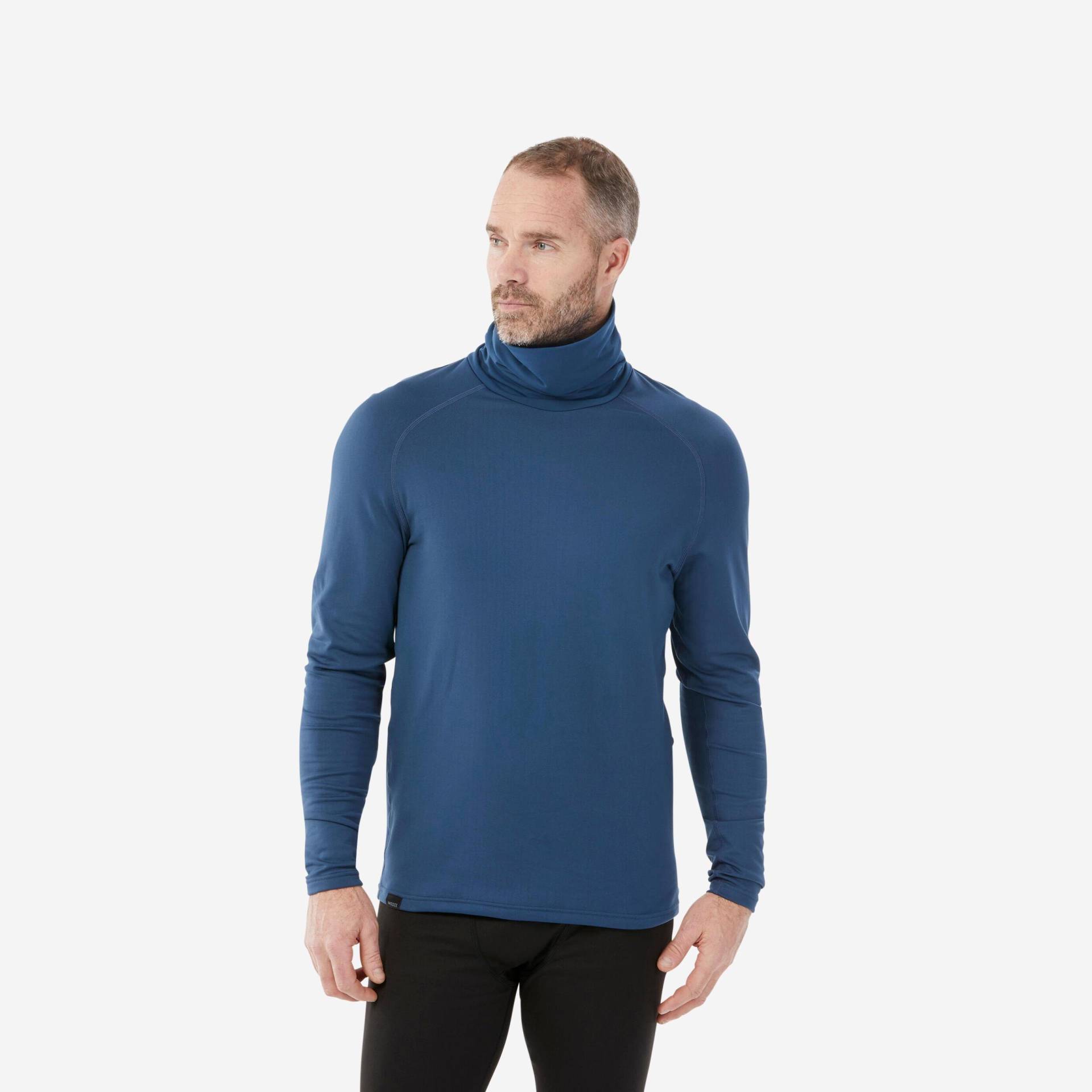 Skiunterwäsche Funktionsshirt Rollkragen - Bl 520 Herren Blau Bedruckt XS von WEDZE