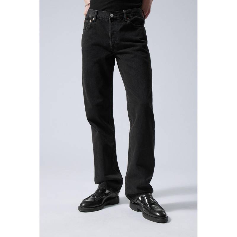 Jeans, Regular Fit Herren Black L32/W30 von WEEKDAY
