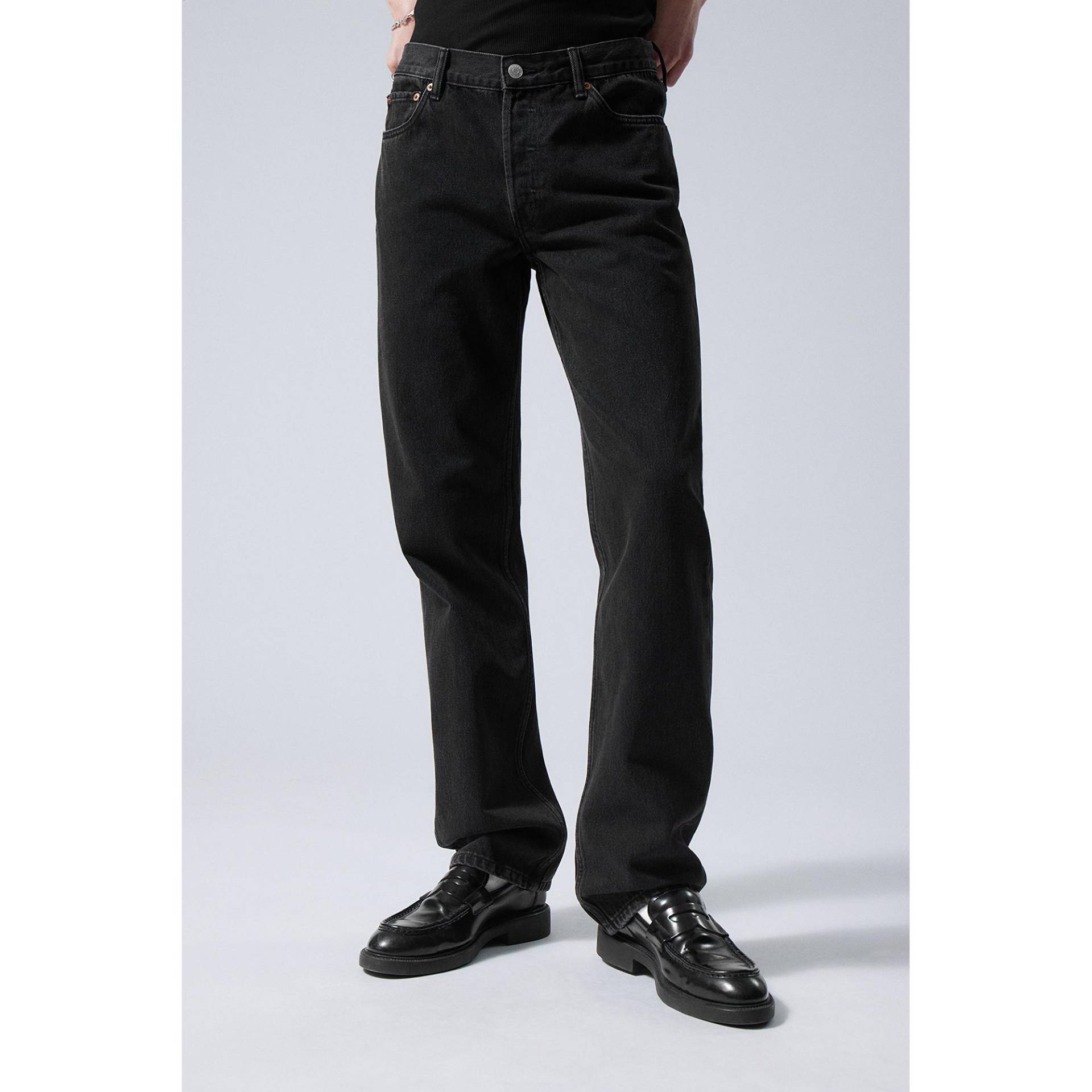 Jeans, Regular Fit Herren Black L34/W29 von WEEKDAY