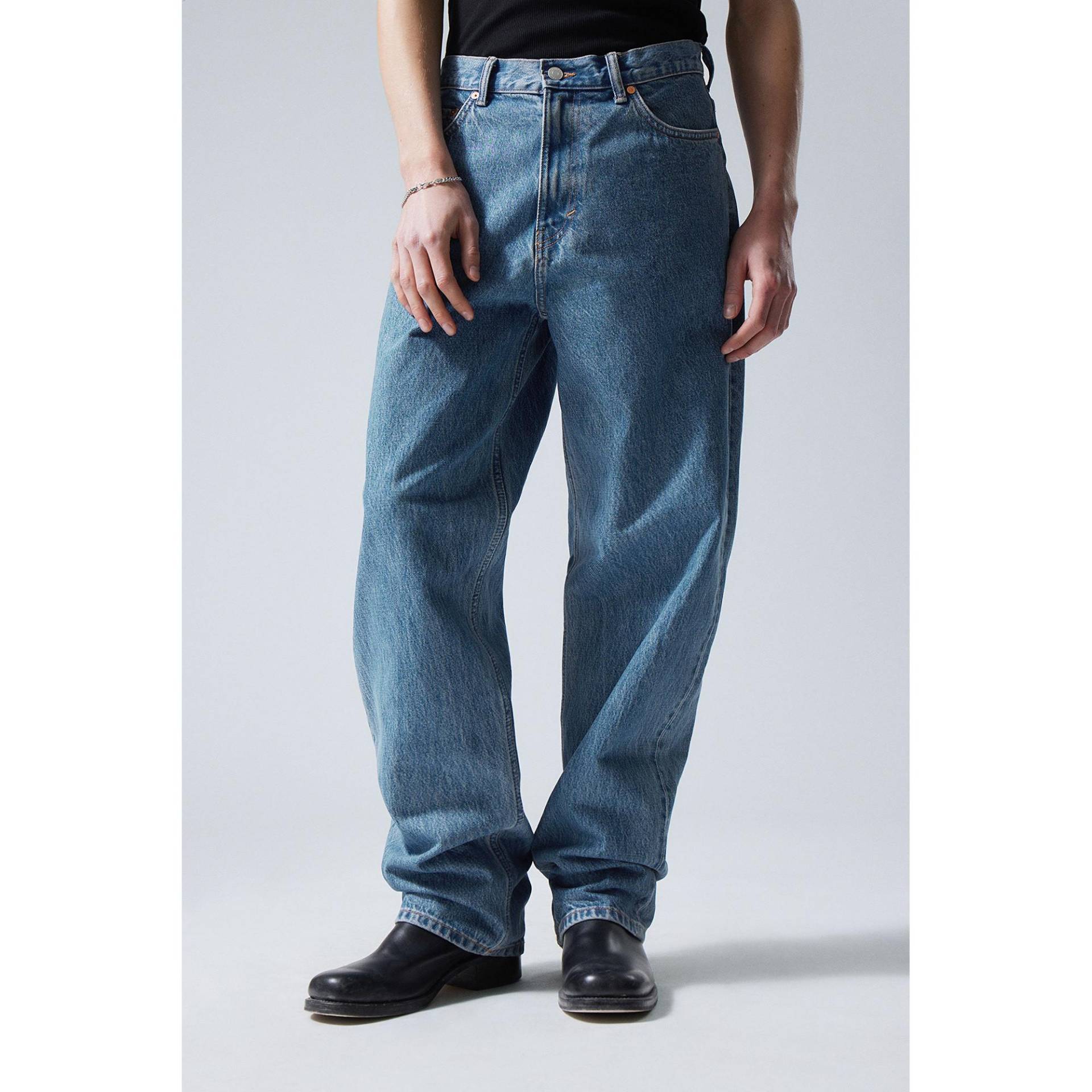 Jeans, Regular Fit Herren Blau L30/W29 von WEEKDAY