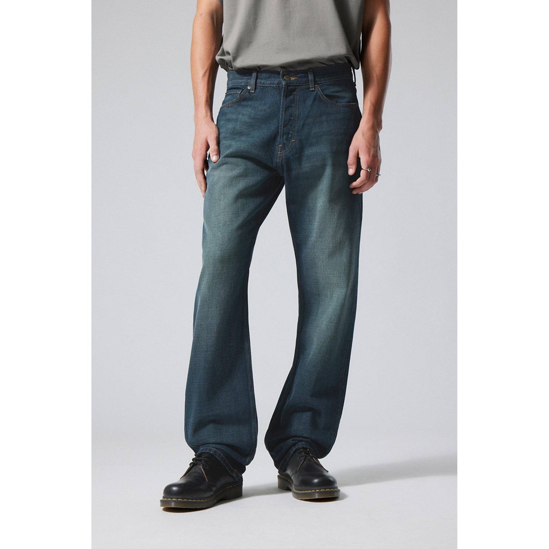 Jeans, Regular Fit Herren Blau L30/W30 von WEEKDAY