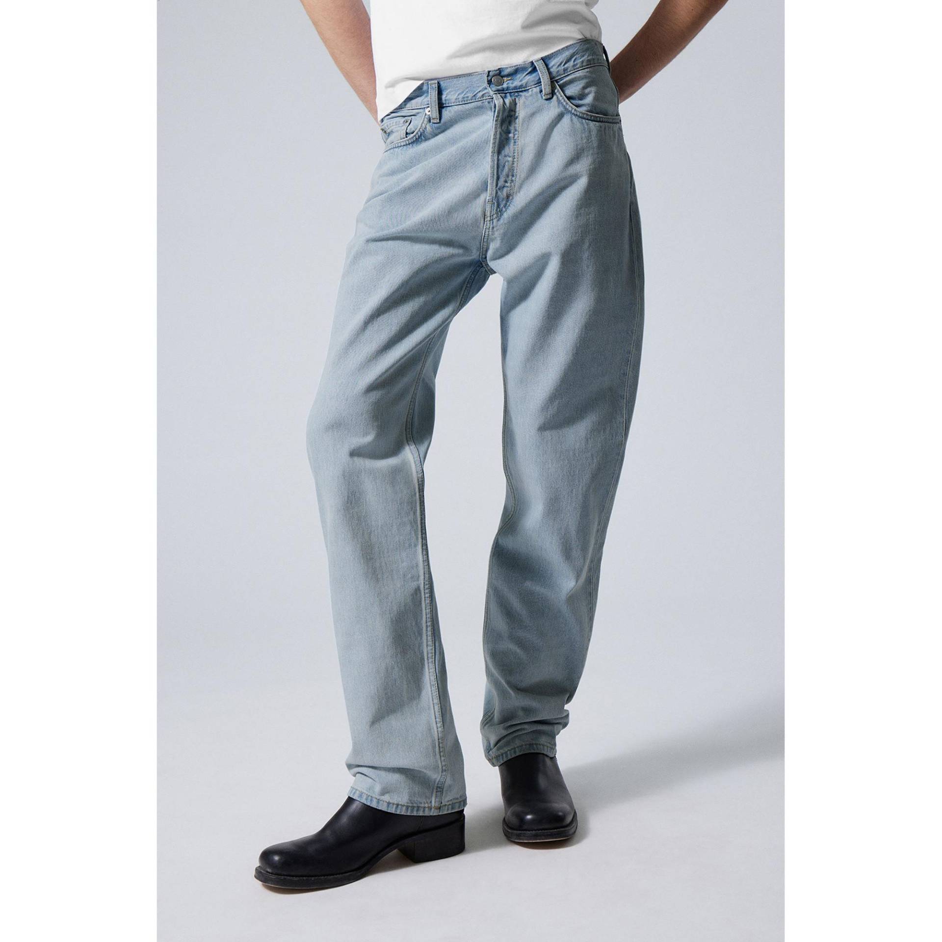 Jeans, Regular Fit Herren Blau L30/W34 von WEEKDAY