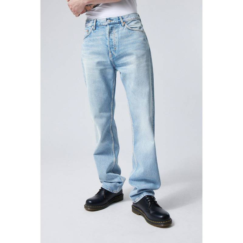 Jeans, Regular Fit Herren Blau L32/W31 von WEEKDAY