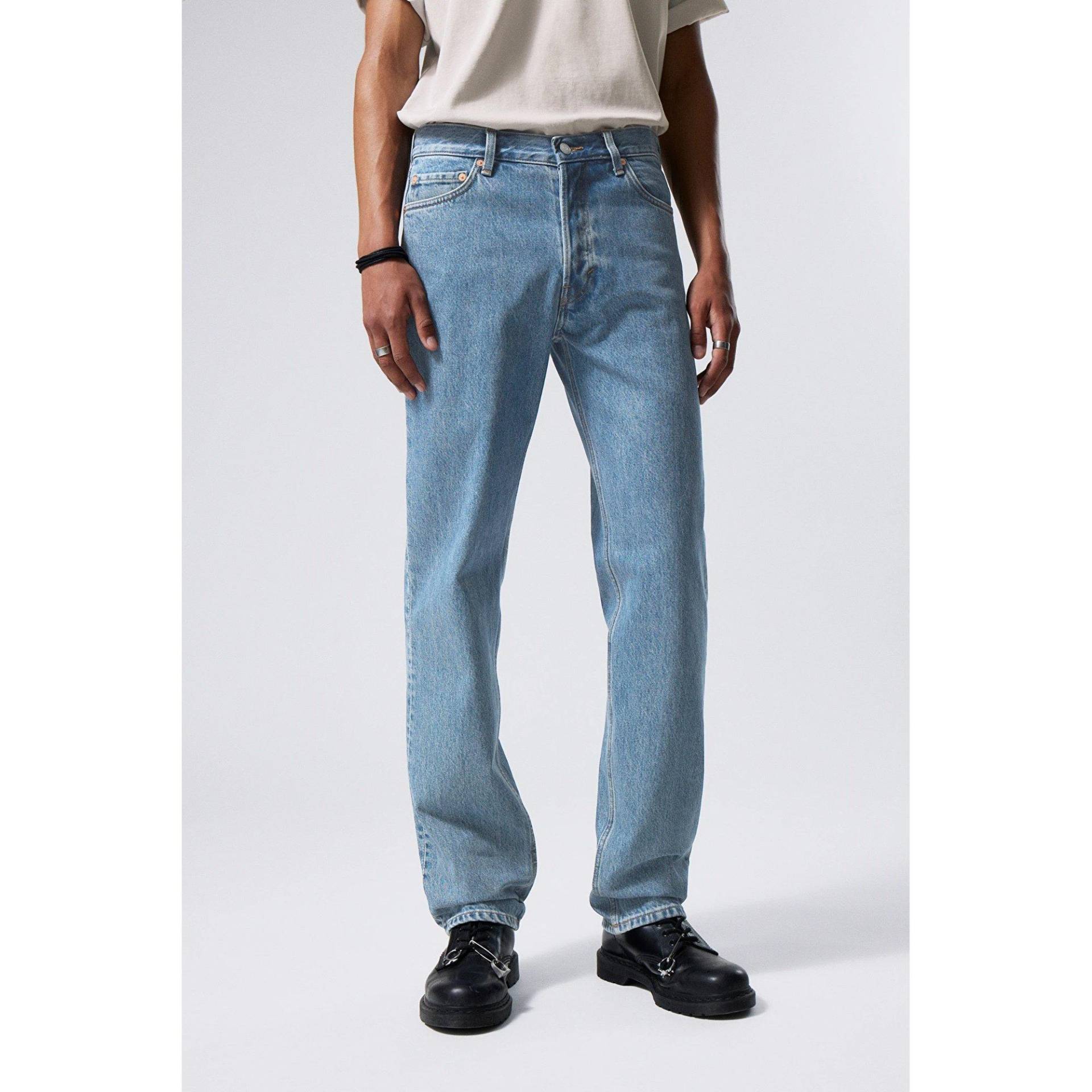 Jeans, Regular Fit Herren Blau L32/W31 von WEEKDAY