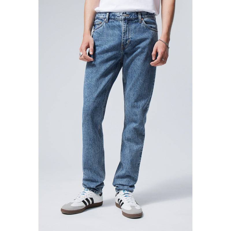 Jeans, Tapered Slim Fit Herren Blau L30/W30 von WEEKDAY