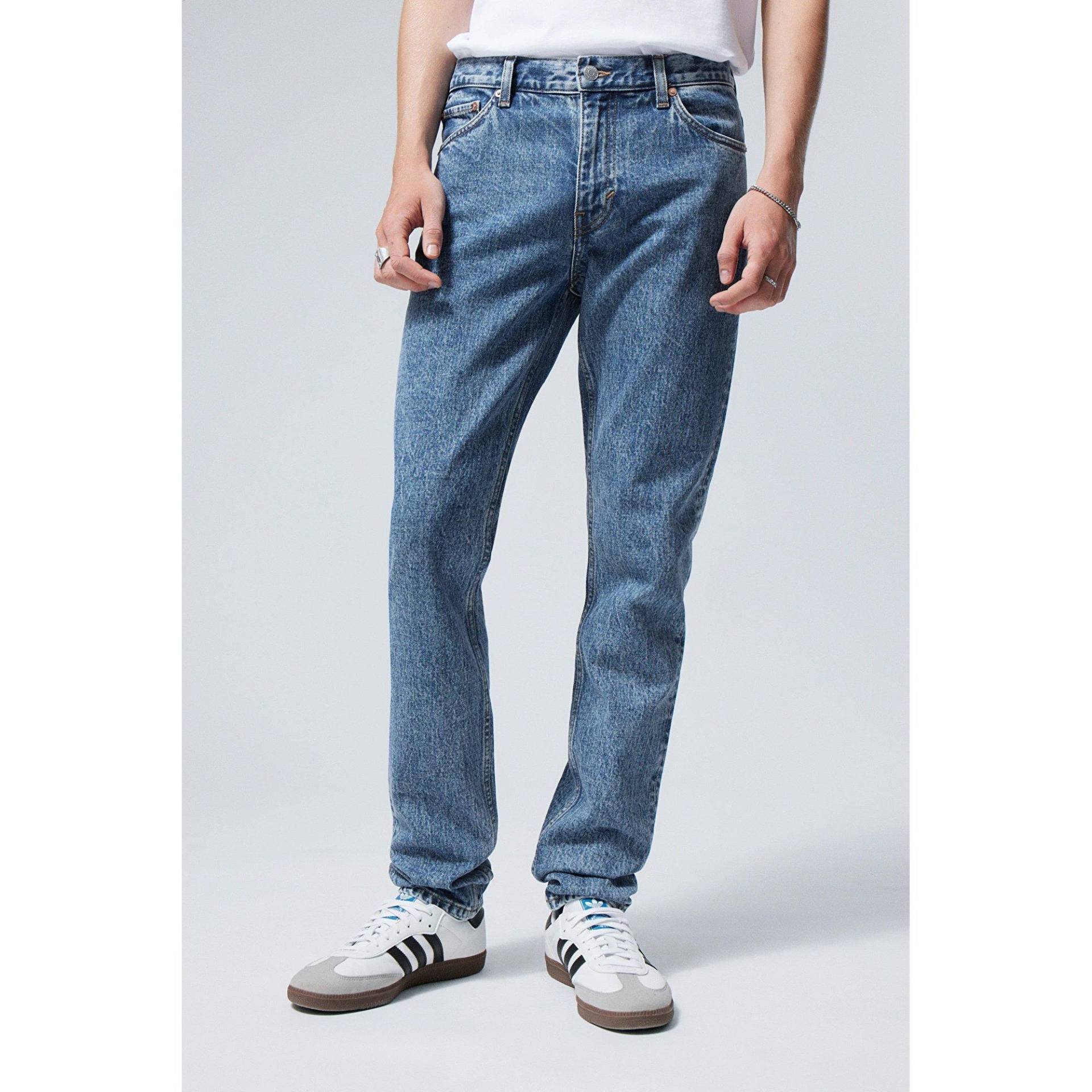 Jeans, Tapered Slim Fit Herren Blau L30/W34 von WEEKDAY