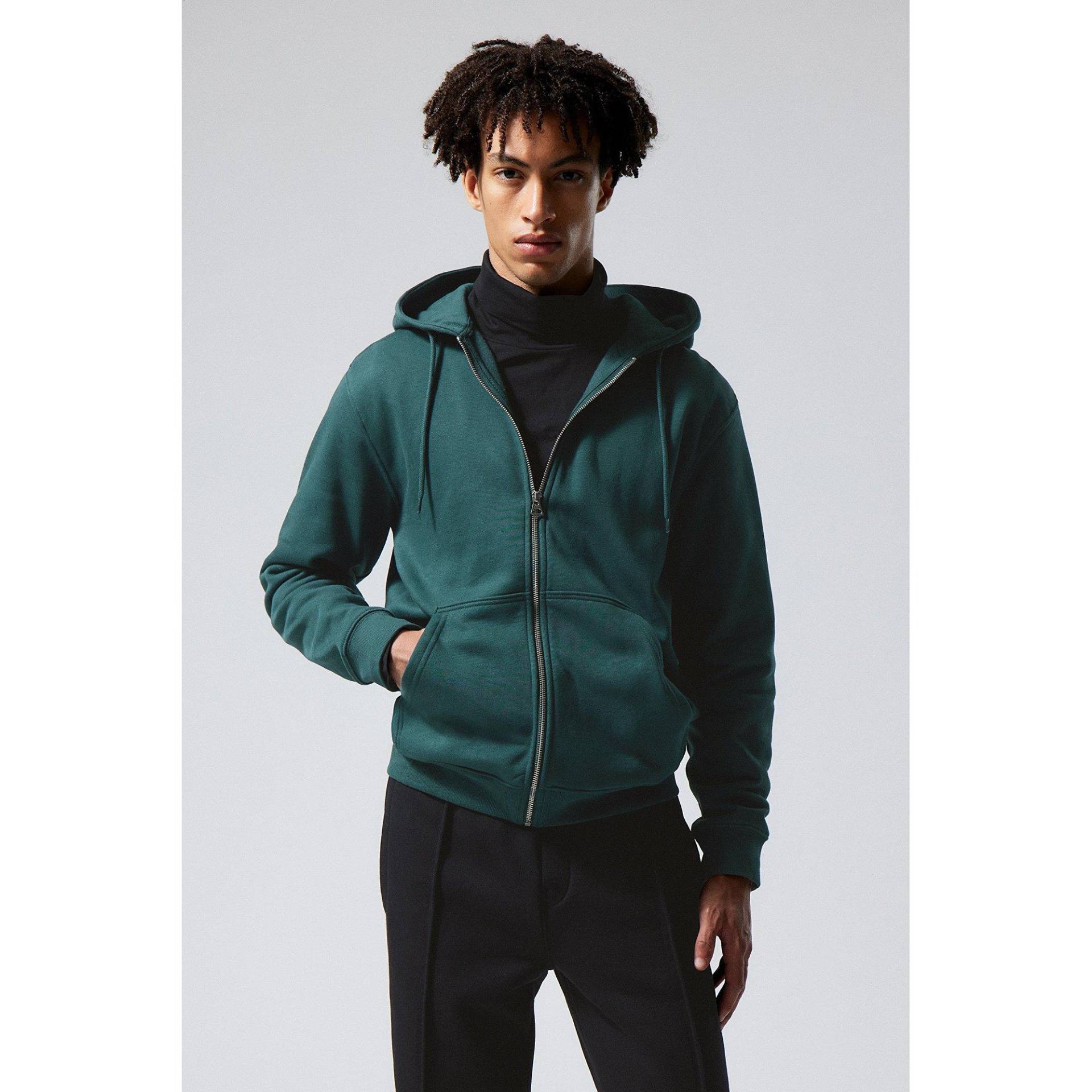 Sweatjacke Herren Dunkelgrün M von WEEKDAY