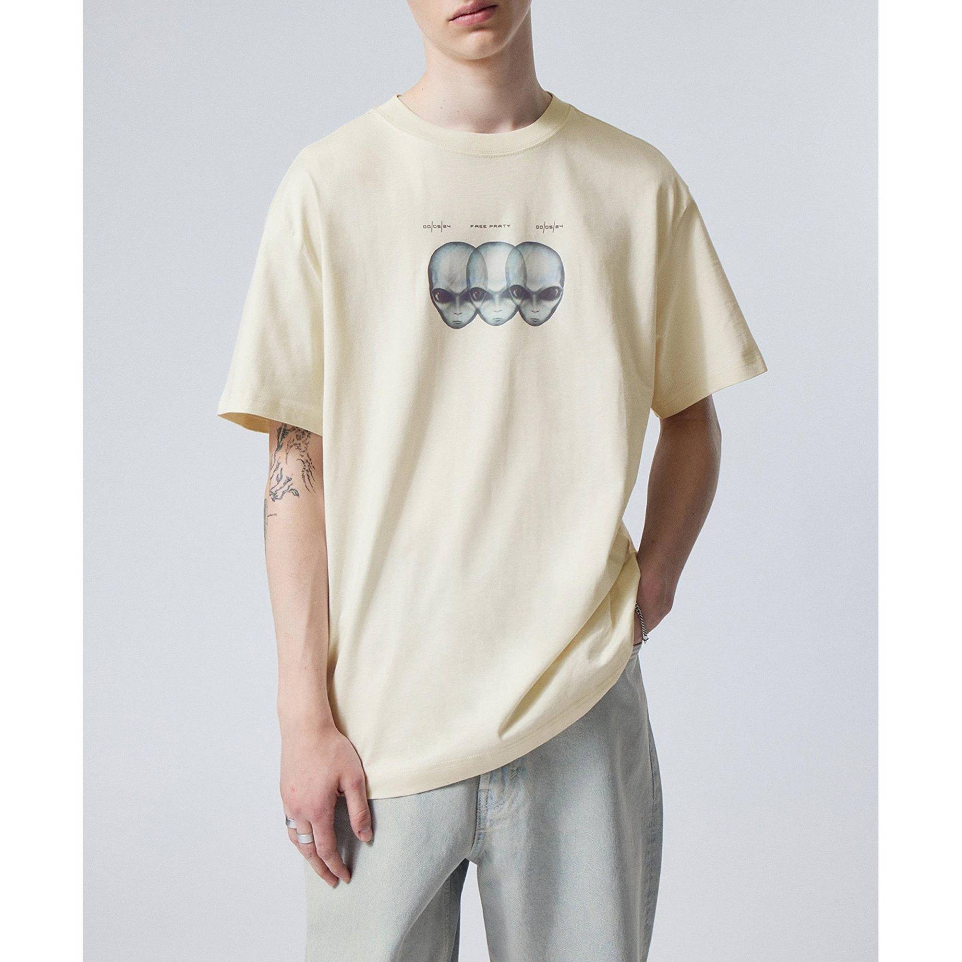 T-shirt Herren Offwhite L von WEEKDAY