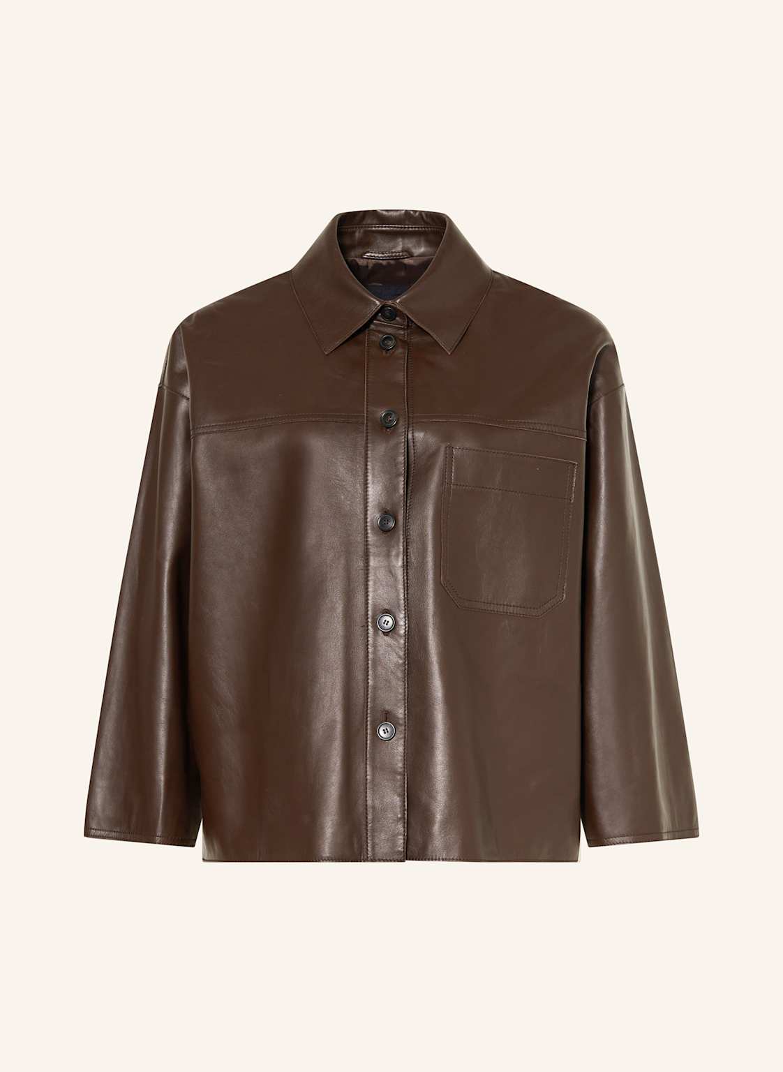Weekend Max Mara Leder-Overjacket Stecca braun von WEEKEND Max Mara