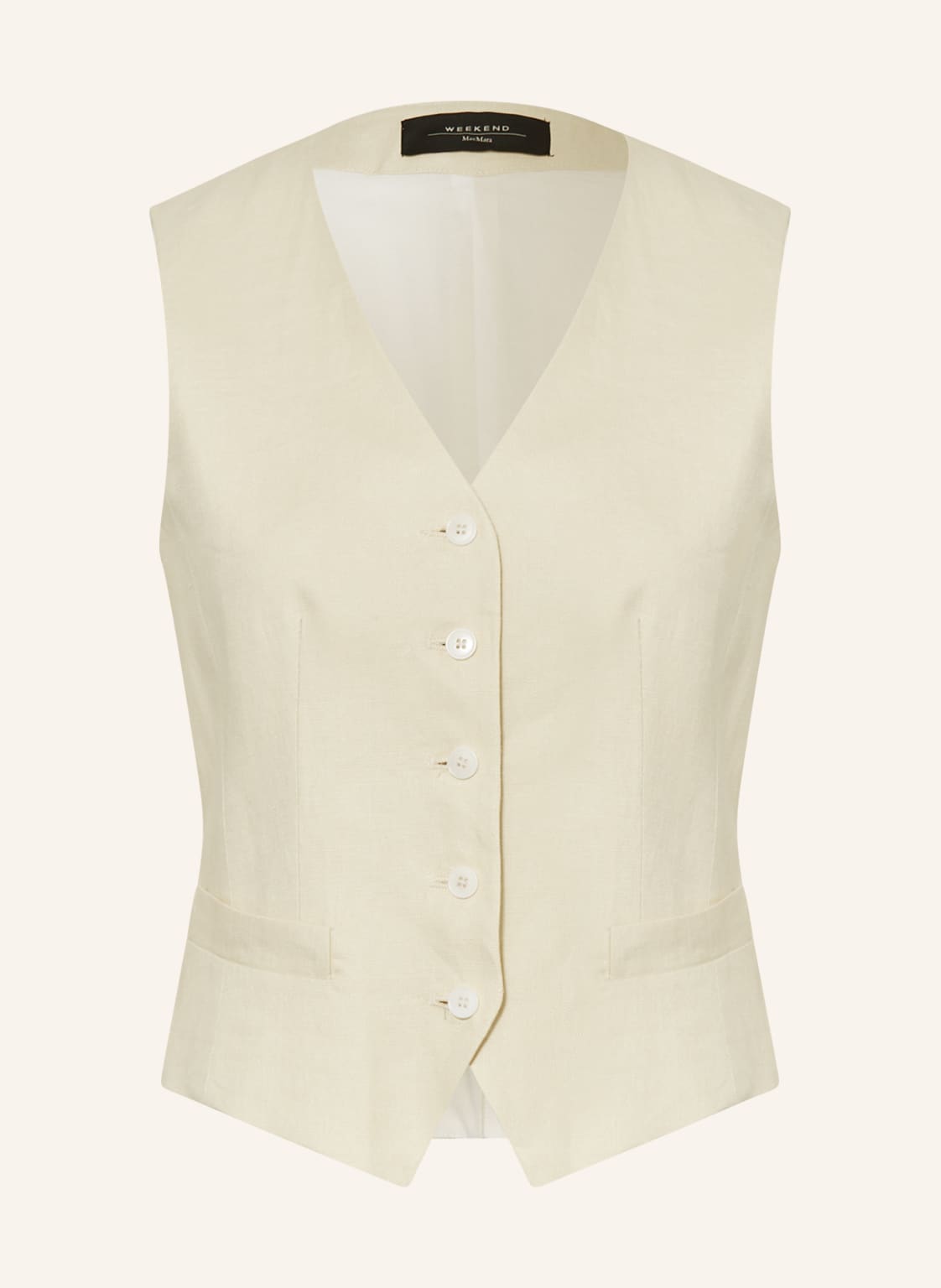 Weekend Max Mara Leinenweste Pacche beige Weekend Max Mara Leinenweste Pacche beige von WEEKEND Max Mara