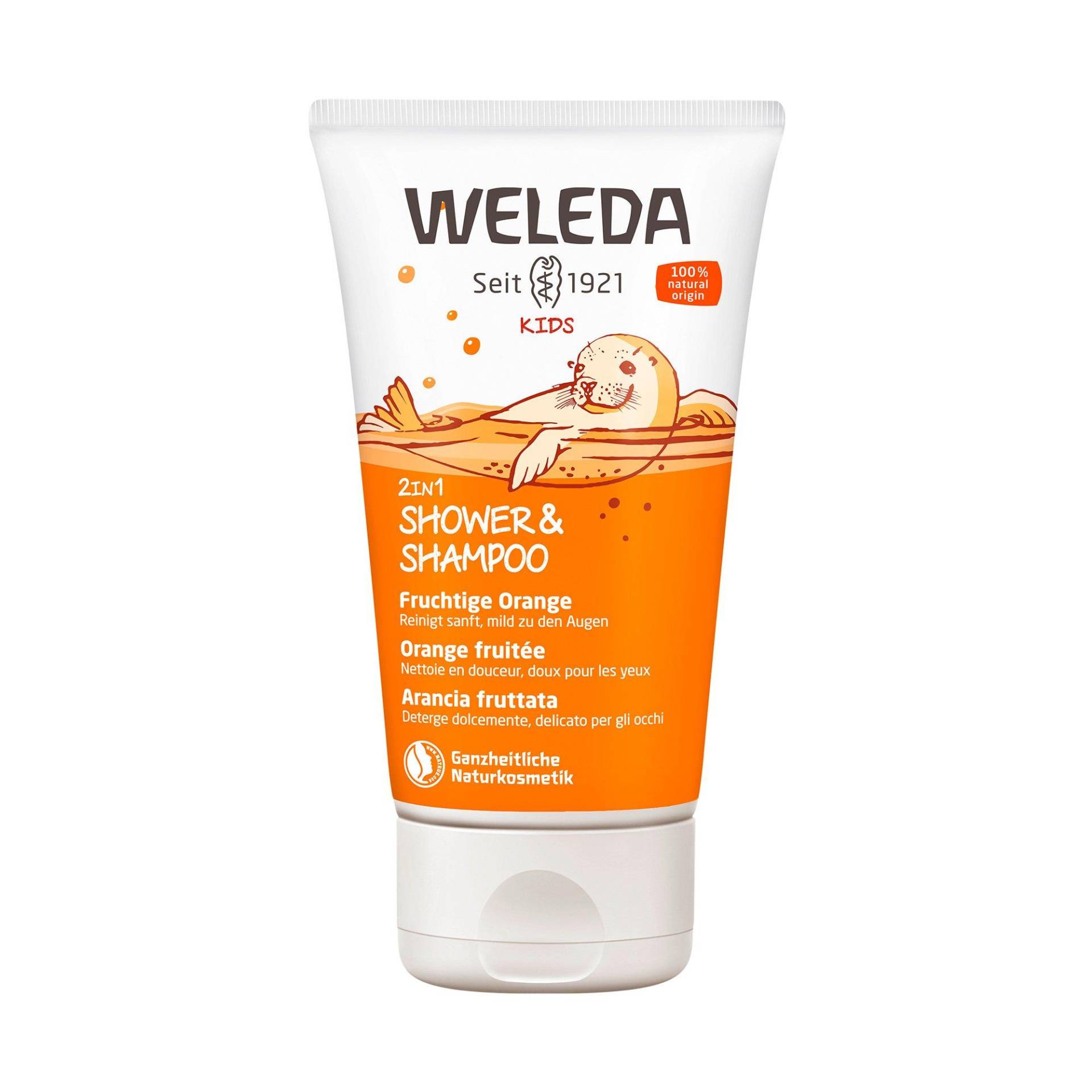 Kids 2in1 Shower & Shampoo Fruchtige Orange Damen  150 ml von WELEDA