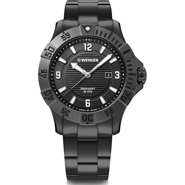 WENGER Seaforce, Taucheruhr Edelstahl schwarz von WENGER