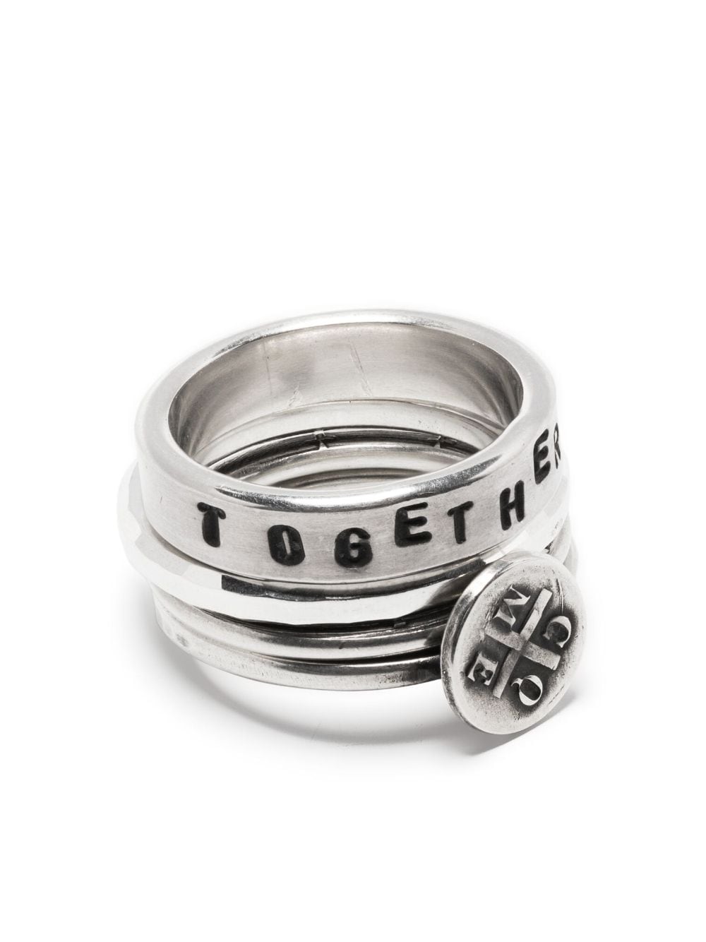 WERKSTATT:MÜNCHEN Come Together ring (set of four) - Silver von WERKSTATT:MÜNCHEN