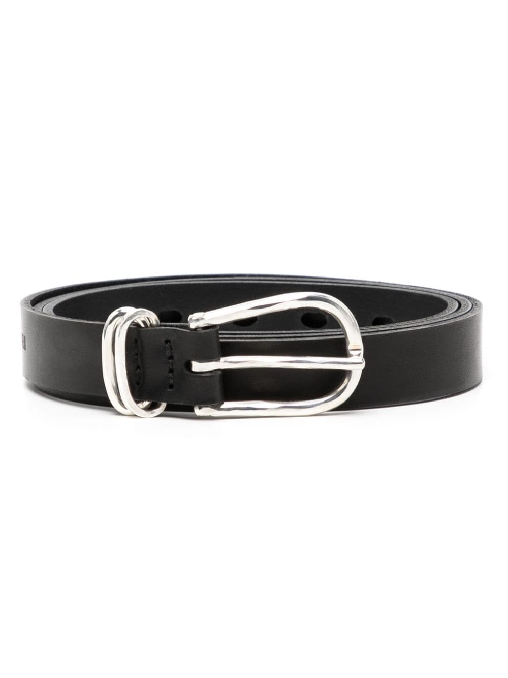 WERKSTATT:MÜNCHEN elongated-buckle leather belt - Black von WERKSTATT:MÜNCHEN
