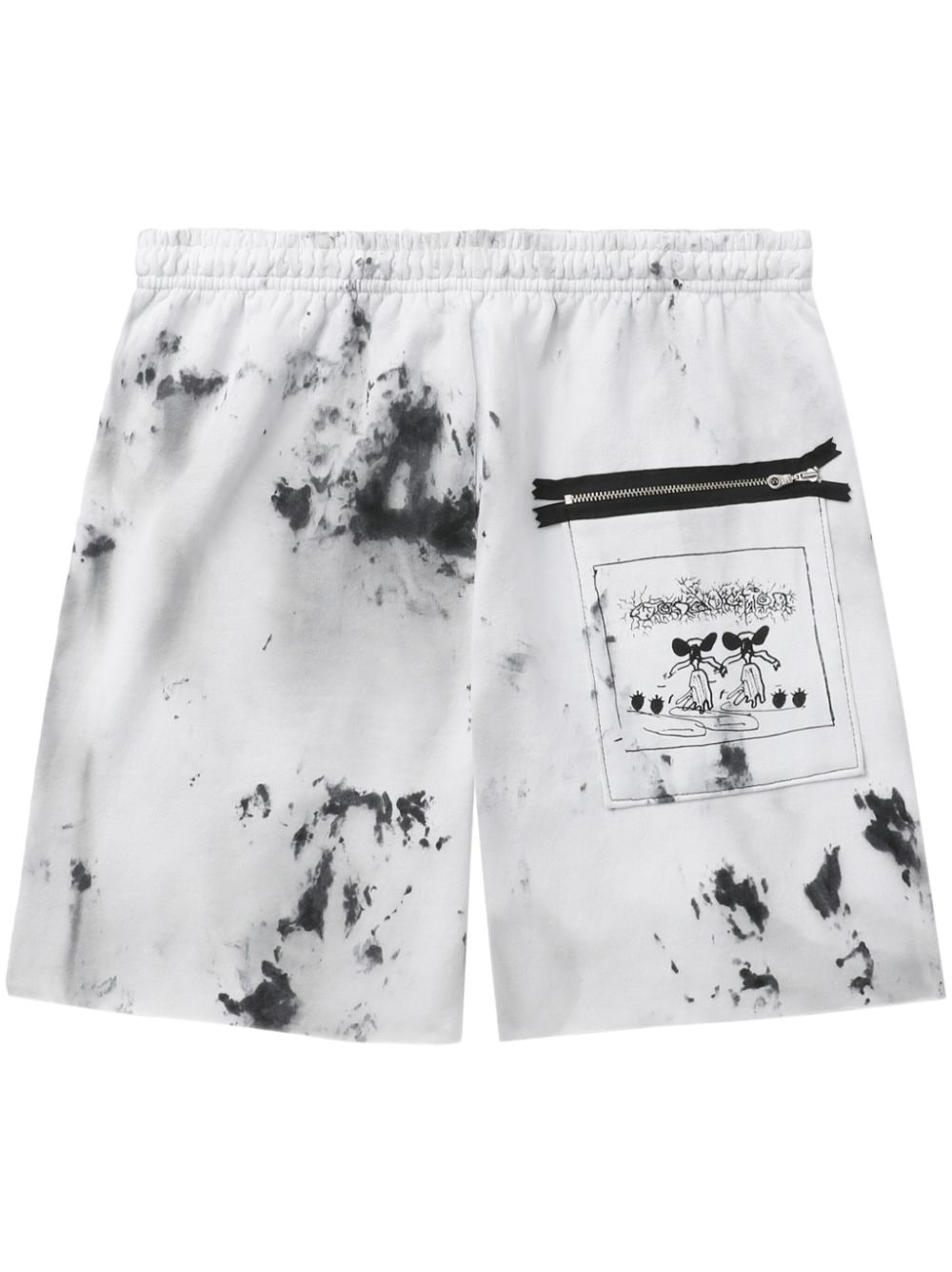 WESTFALL tie-dye cotton-blend track shorts - White von WESTFALL