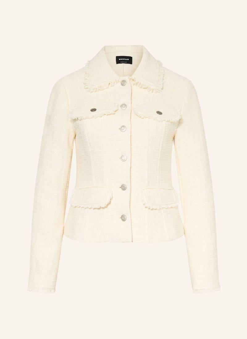Whistles Bouclé-Jacke Lucie weiss von WHISTLES