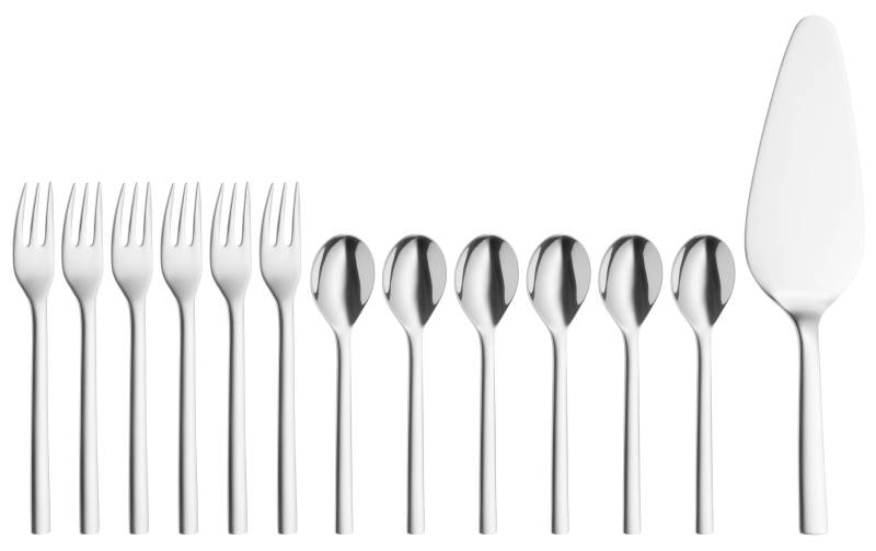 WMF Besteck-Set »WMF Besteck-Set Kuchen 13-teilig, S«, 6x Löffel, 6x Gabel, 1x Tortenheber von WMF