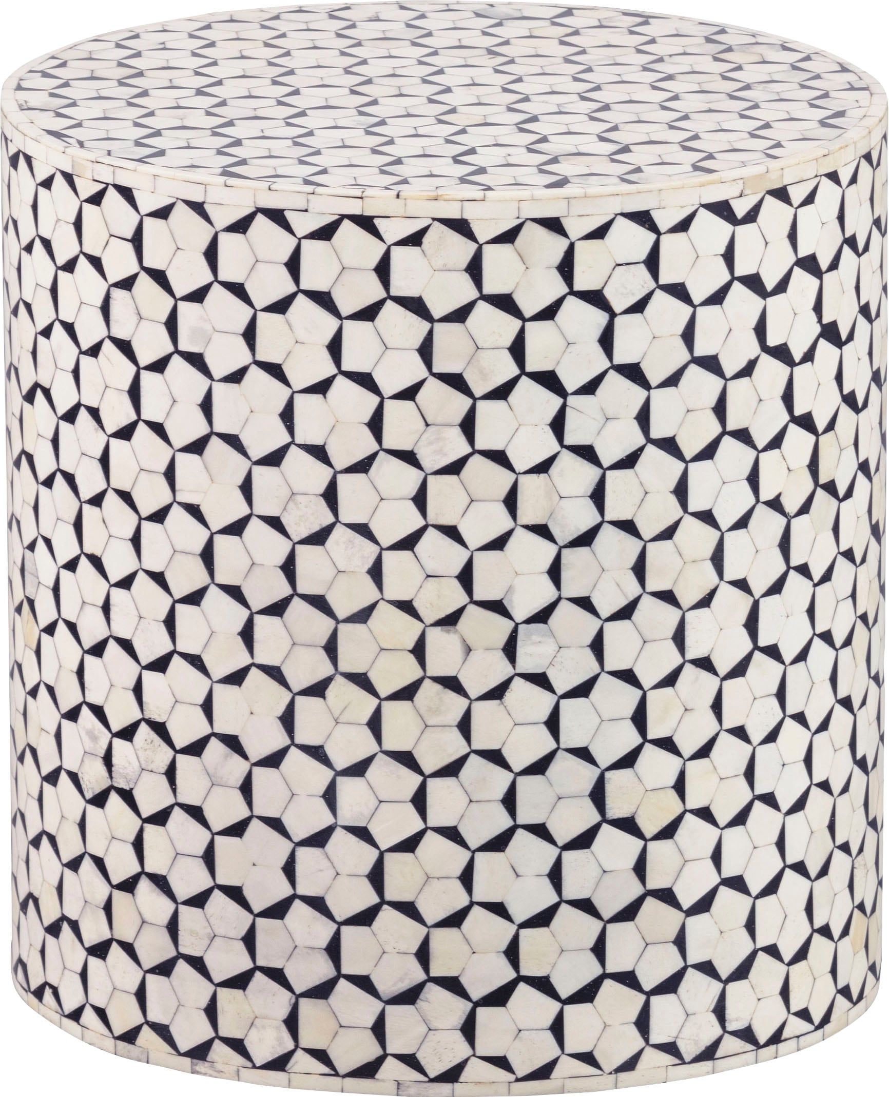 WOOOD Beistelltisch »Neva«, mit edlem grafischen Muster, H 40 cm x Ø 37 cm WOOOD Beistelltisch »Neva«, mit edlem grafischen Muster, H 40 cm x Ø 37 cm von WOOOD