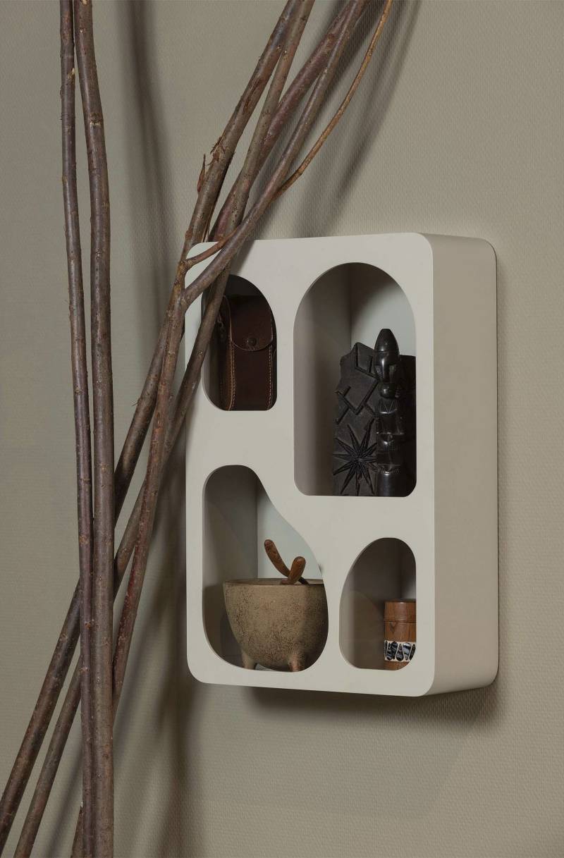 WOOOD Wandregal »Brisa Wandkastje Hout Mist« von WOOOD