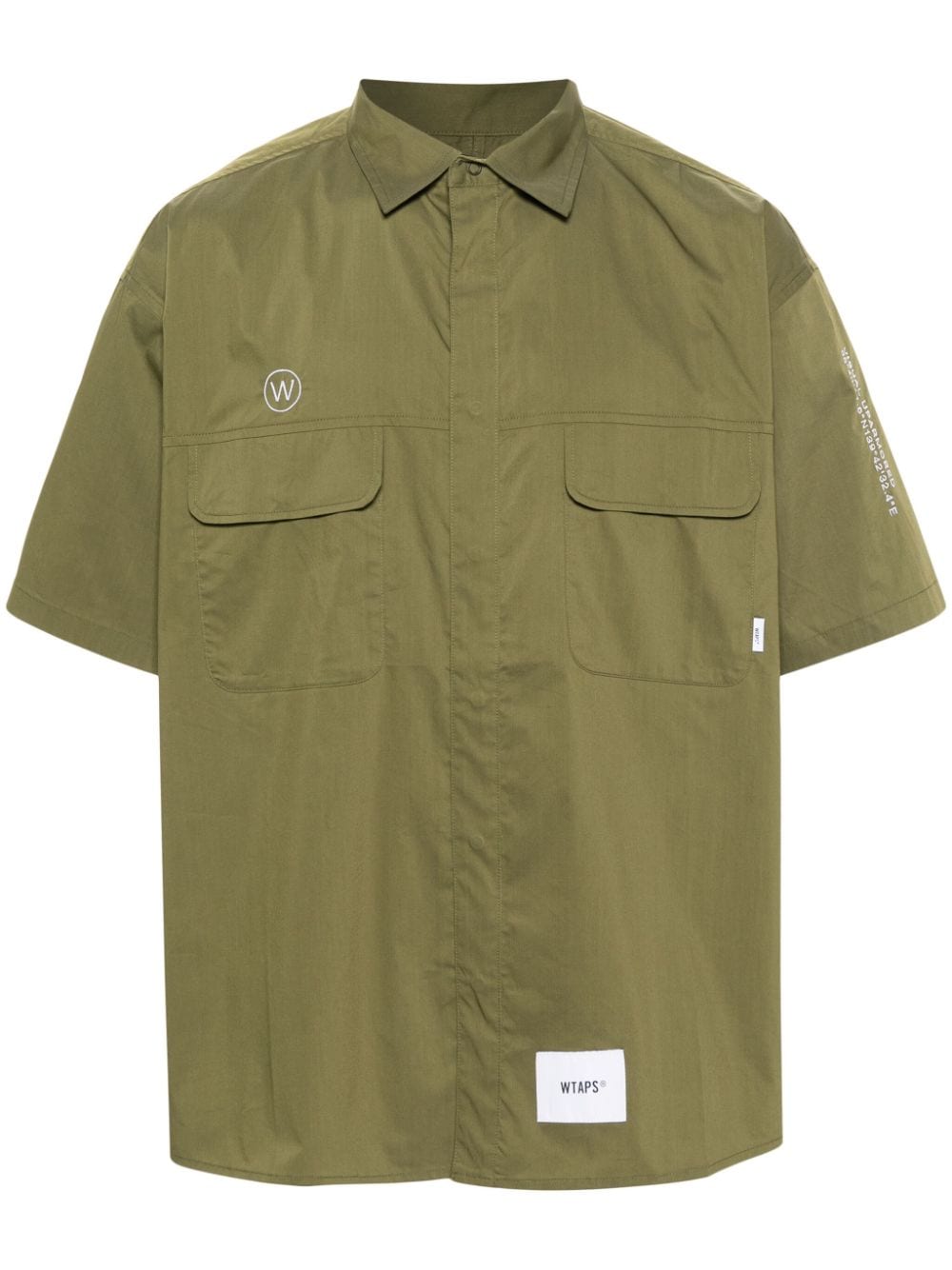 WTAPS Ladder Coolmax logo-appliqué shirt - Green von WTAPS