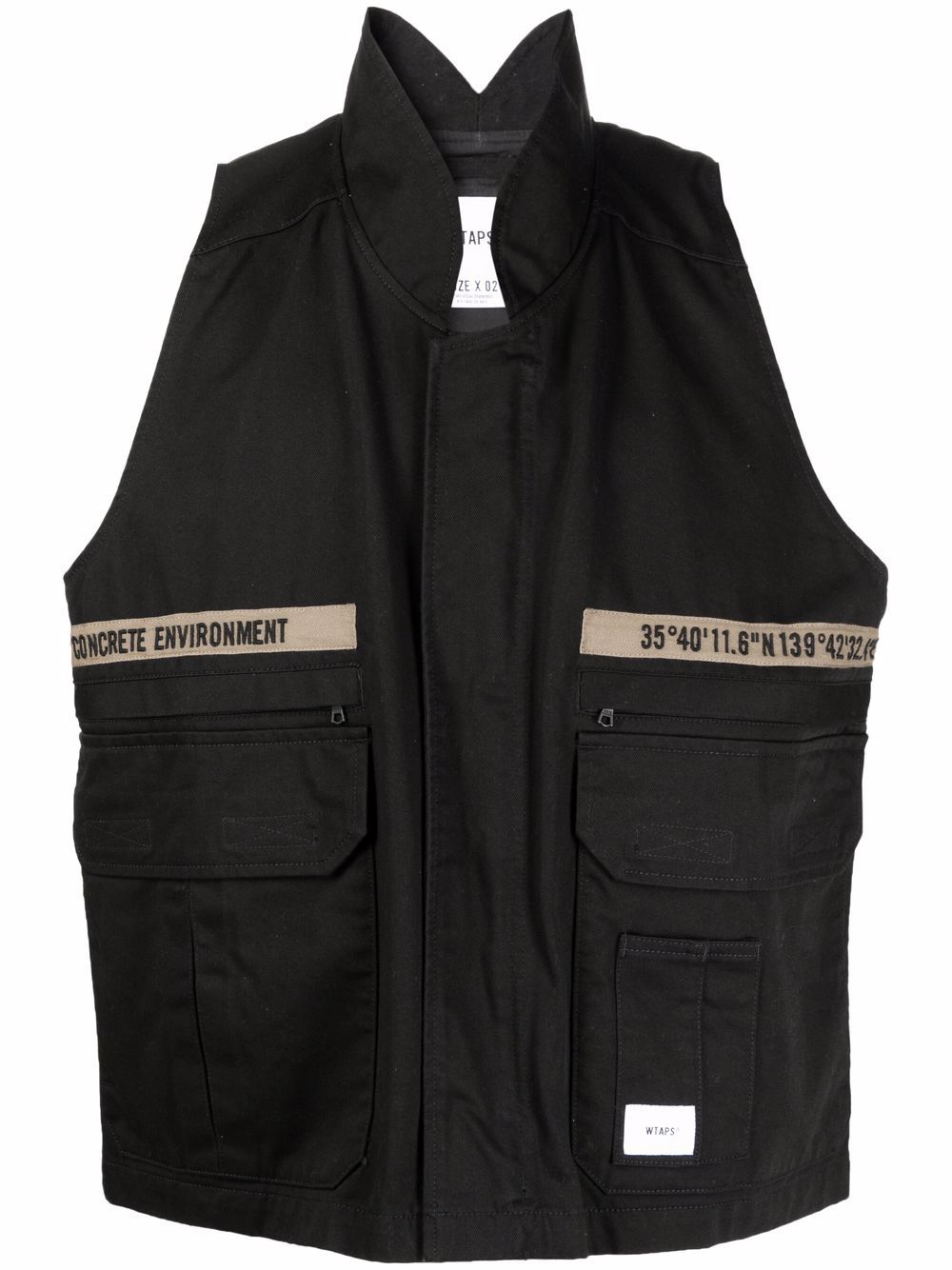 WTAPS Rep stand-up collar gilet - Black von WTAPS