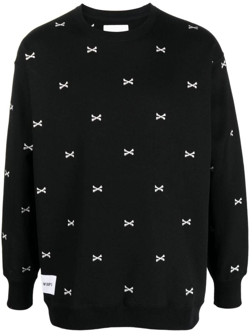 WTAPS crossbone-embroidered jumper - Black von WTAPS