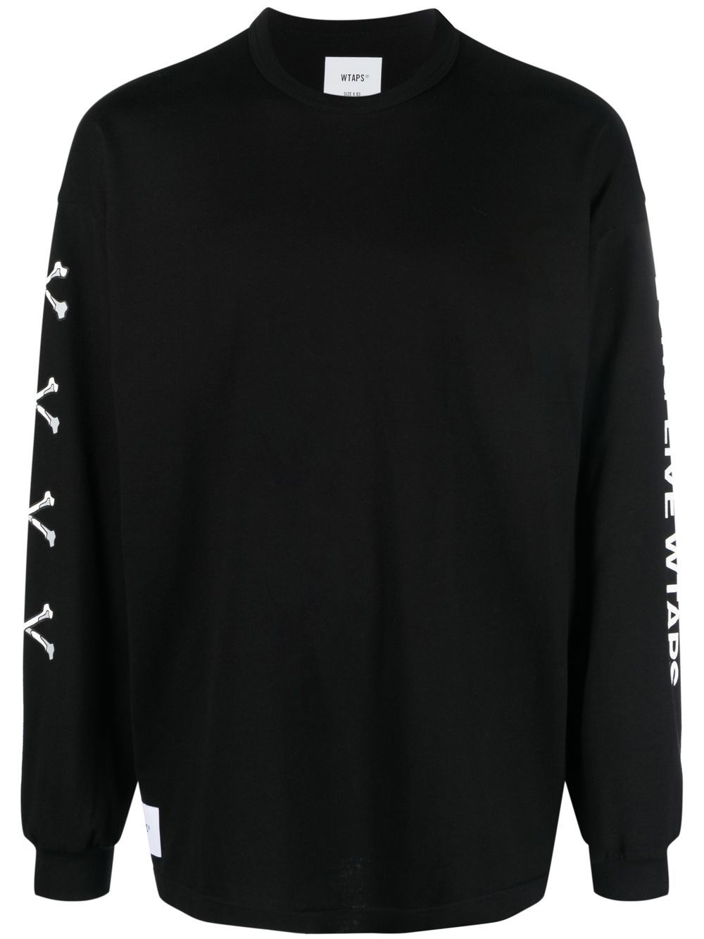 WTAPS graphic sleeve print cotton T-shirt - Black von WTAPS