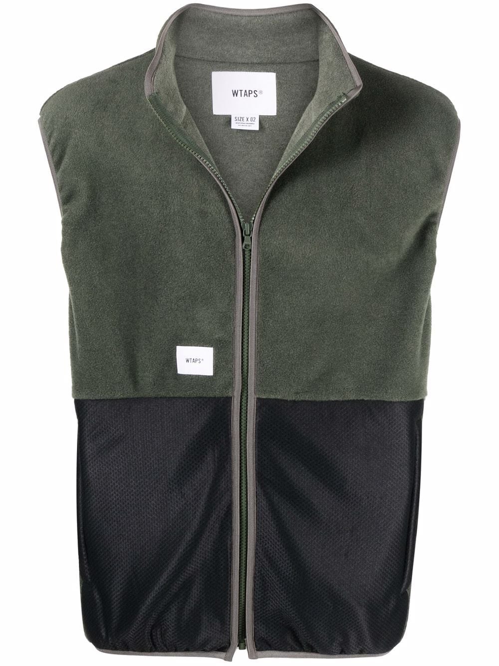 WTAPS logo-patch two-tone gilet - Green von WTAPS