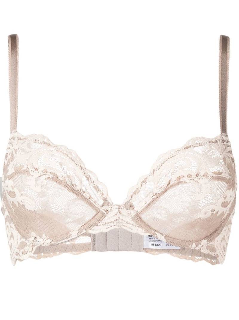 Wacoal lace-detail sheer bra - Neutrals von Wacoal