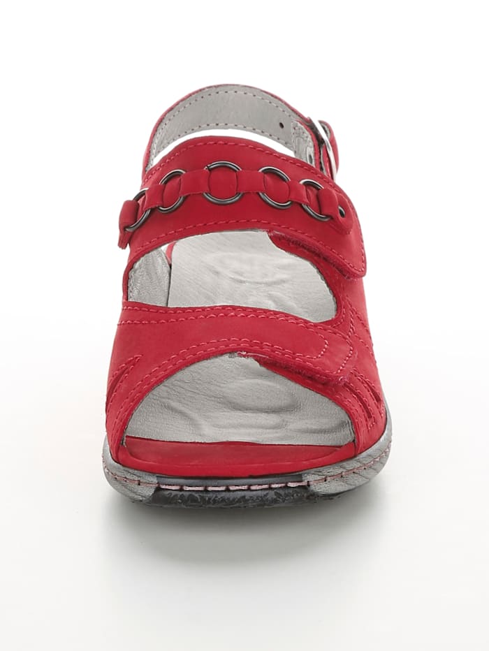 Sandale mit verstellbaren Klettverschlüssen Waldläufer Rot von Waldläufer