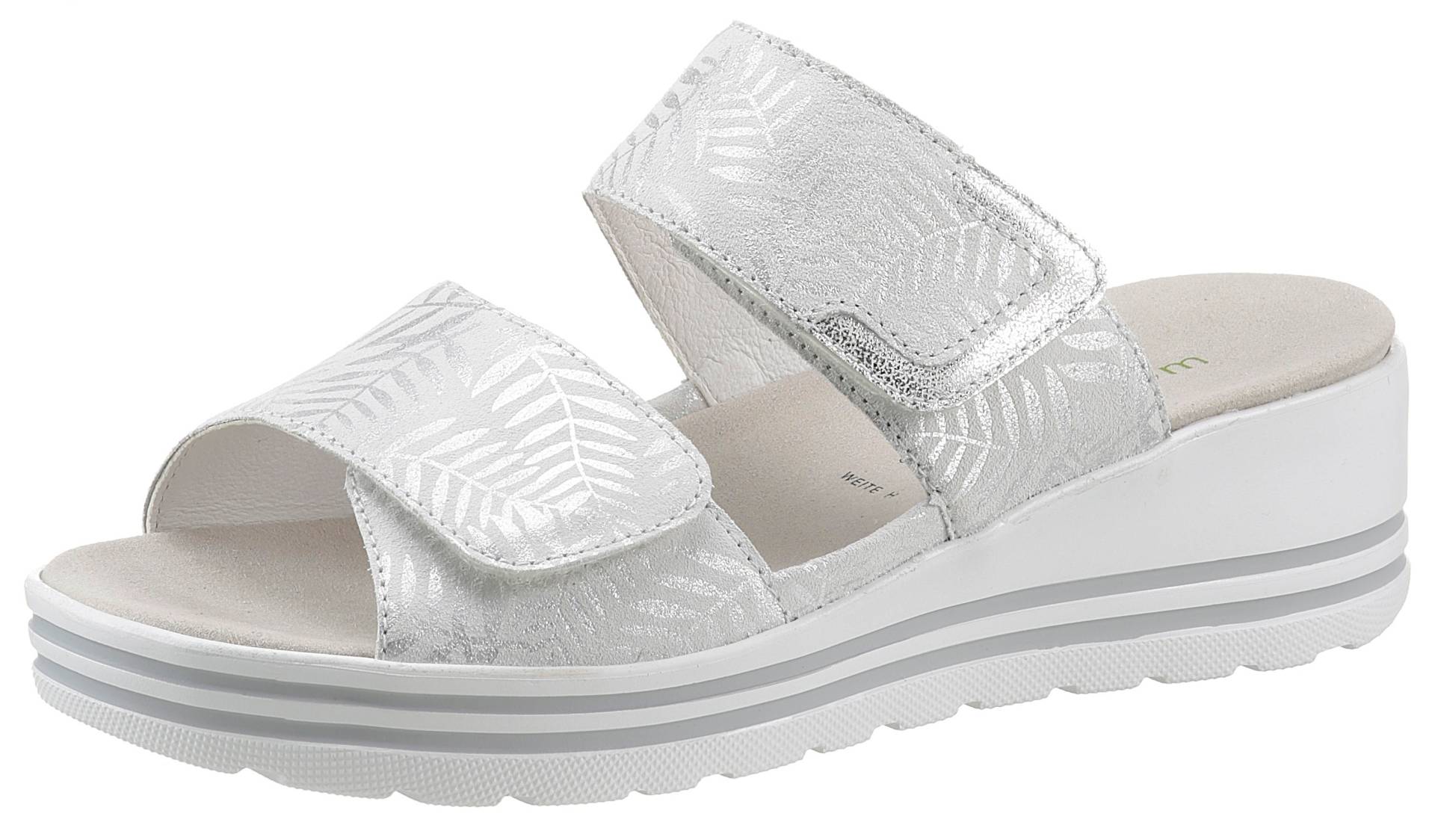 Waldläufer Pantolette »H-MICHELLE«, Keilabsatz, Sommerschuh, Schlappen mit dezenter Musterung, H-Weite Waldläufer Pantolette »H-MICHELLE«, Keilabsatz, Sommerschuh, Schlappen mit dezenter Musterung, H-Weite von Waldläufer