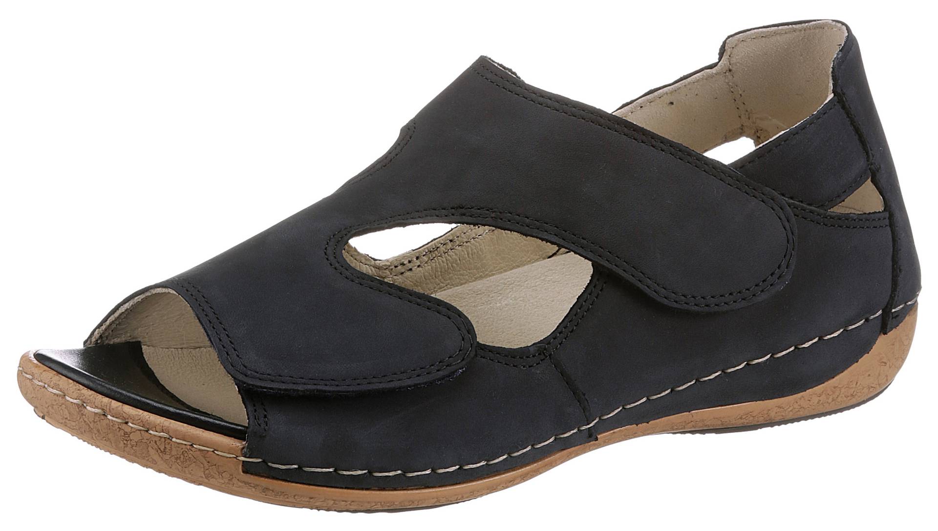 Waldläufer Riemchensandale »HELIETT«, Sommerschuh, Sandalette, Keilabsatz, mit Rahmennaht, H-Weite Waldläufer Riemchensandale »HELIETT«, Sommerschuh, Sandalette, Keilabsatz, mit Rahmennaht, H-Weite von Waldläufer