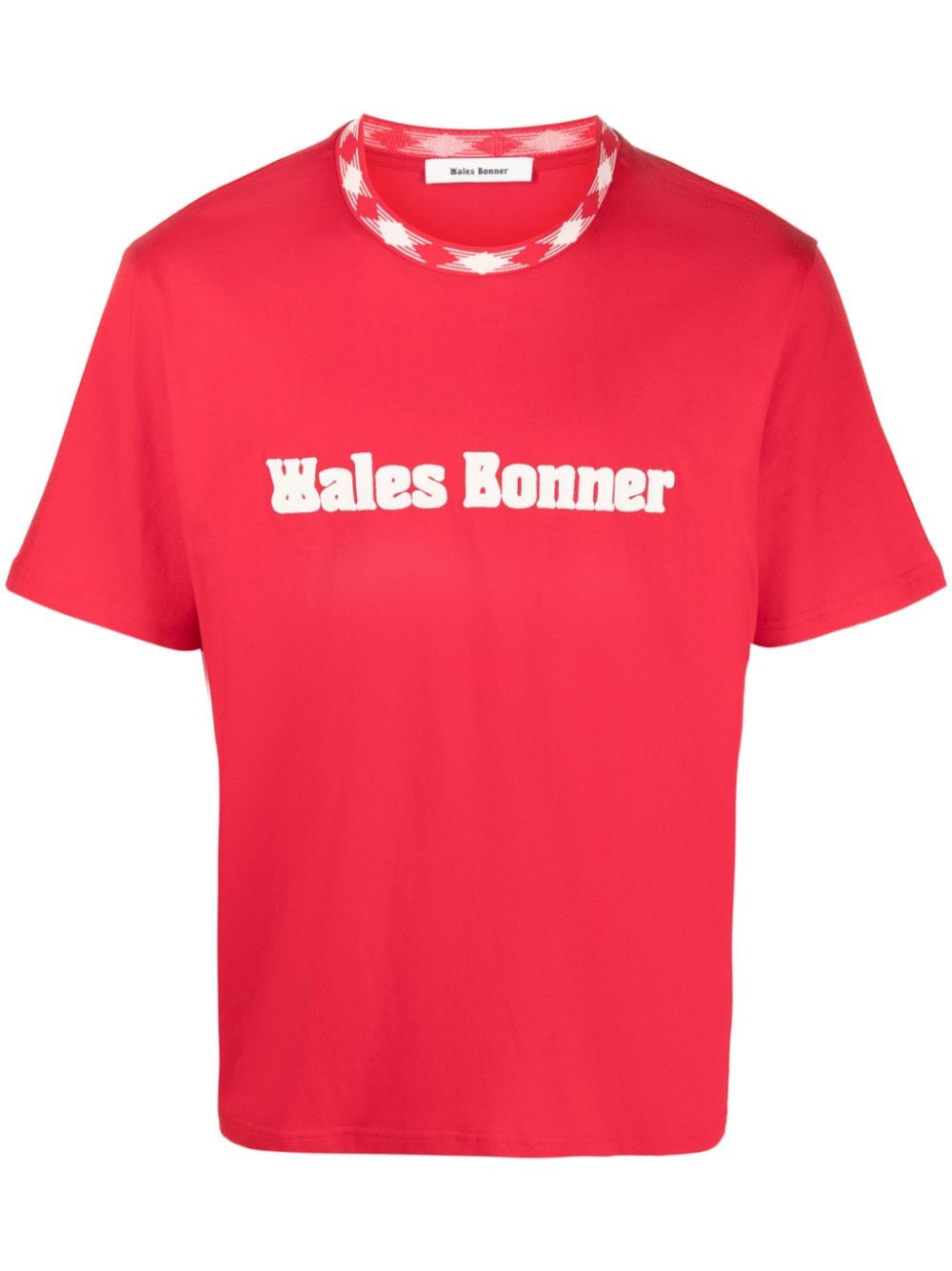 Wales Bonner Original logo-appliqué T-shirt - Red von Wales Bonner