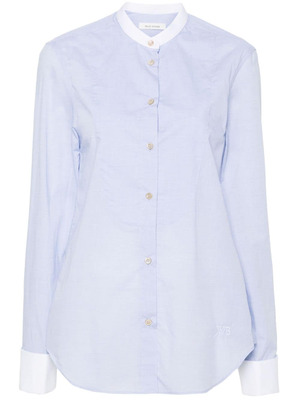 Wales Bonner River cotton chambray shirt - Blue von Wales Bonner