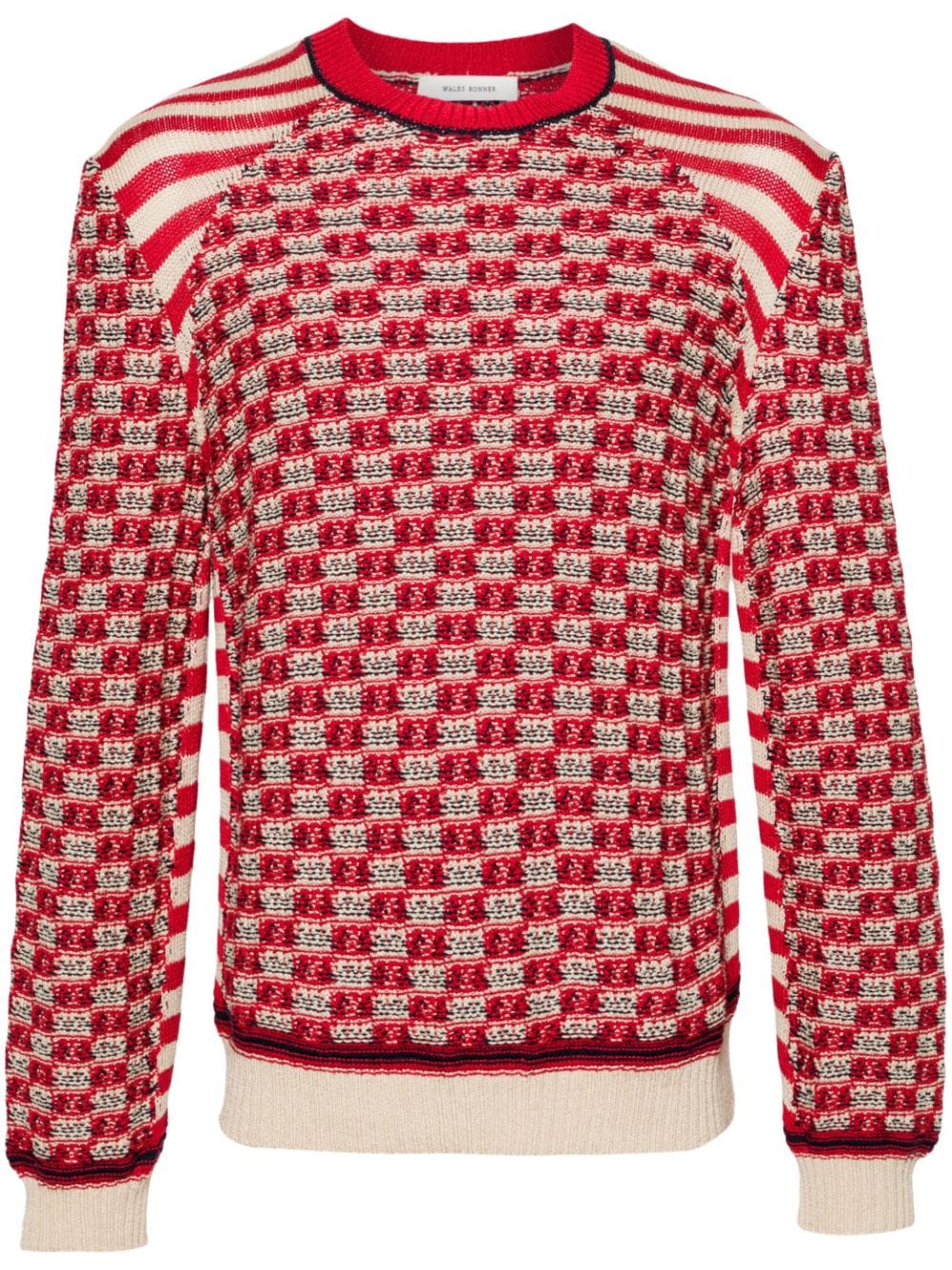 Wales Bonner Unity cotton jumper - Red von Wales Bonner