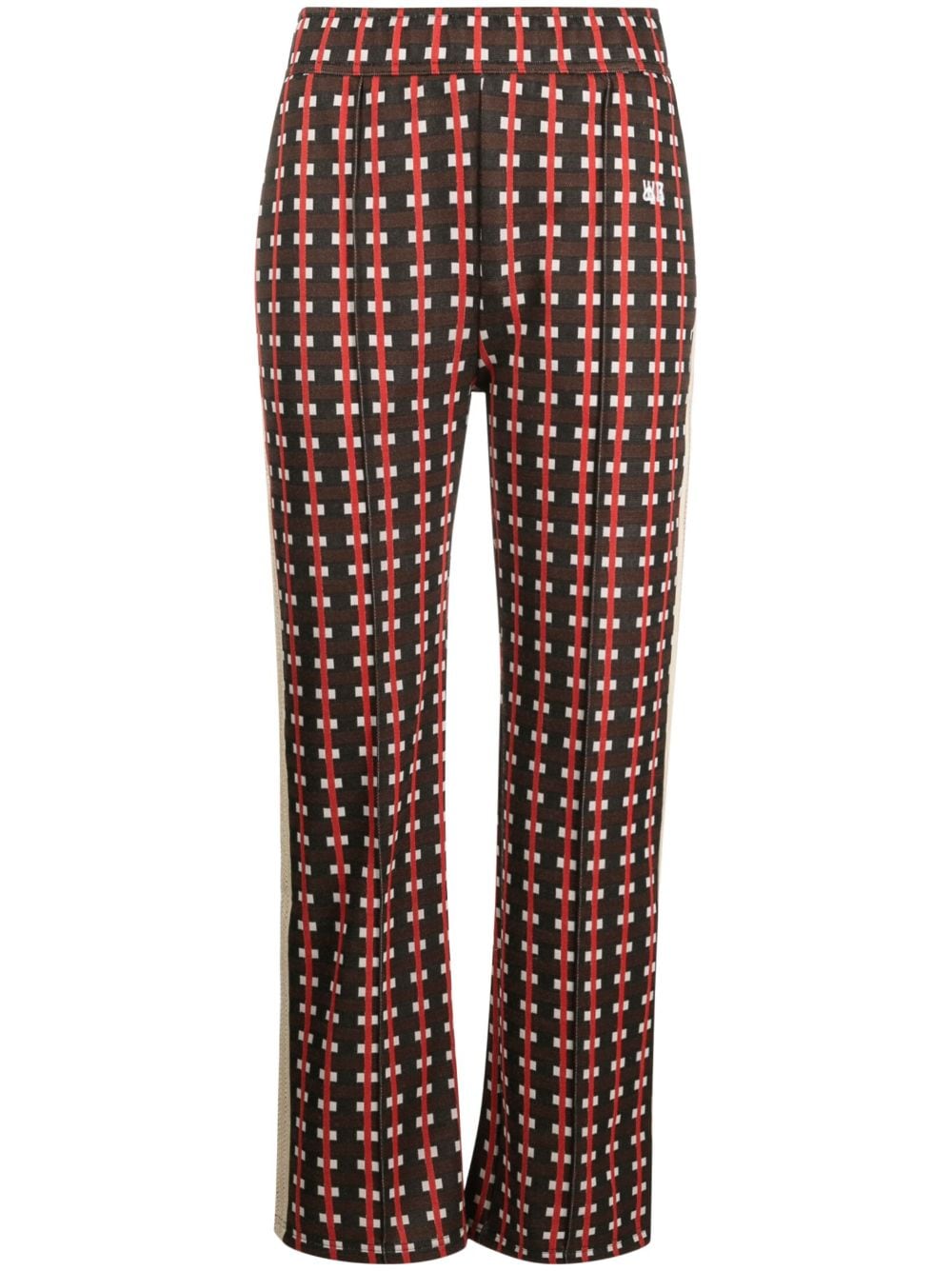 Wales Bonner check-print cropped trousers - Brown von Wales Bonner