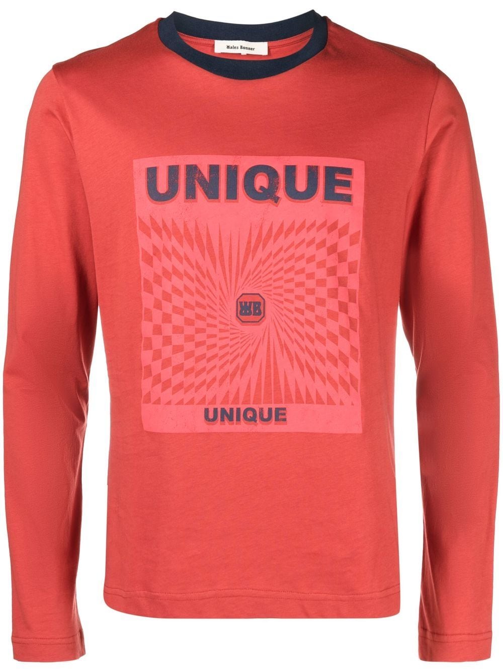 Wales Bonner graphic-print long-sleeve T-shirt - Red von Wales Bonner