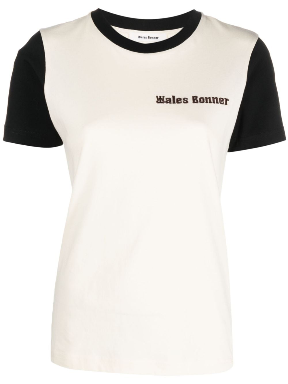 Wales Bonner logo-embroidered T-shirt - Neutrals von Wales Bonner