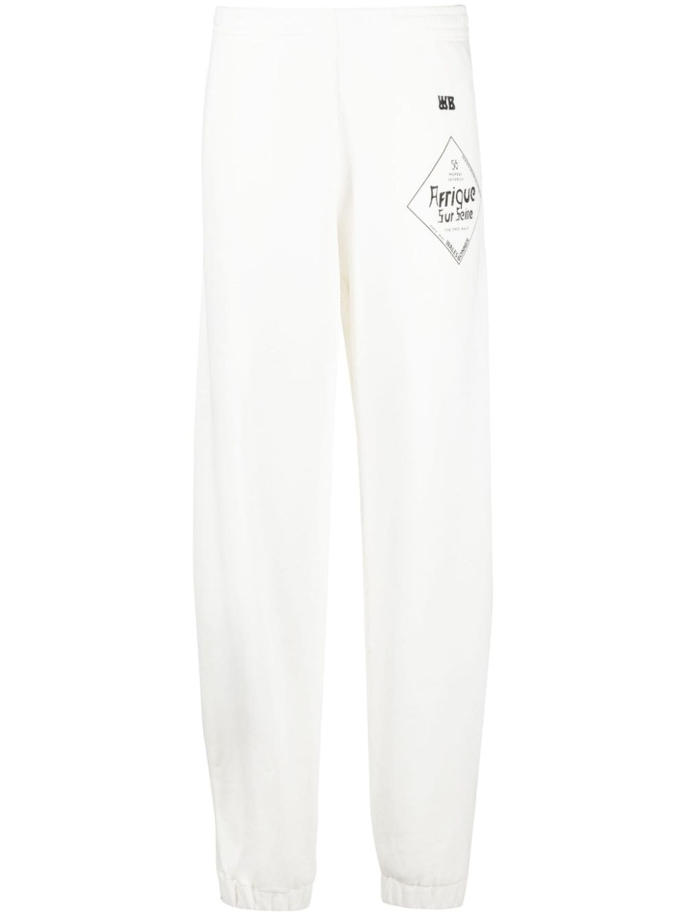 Wales Bonner logo-print track pants - White von Wales Bonner