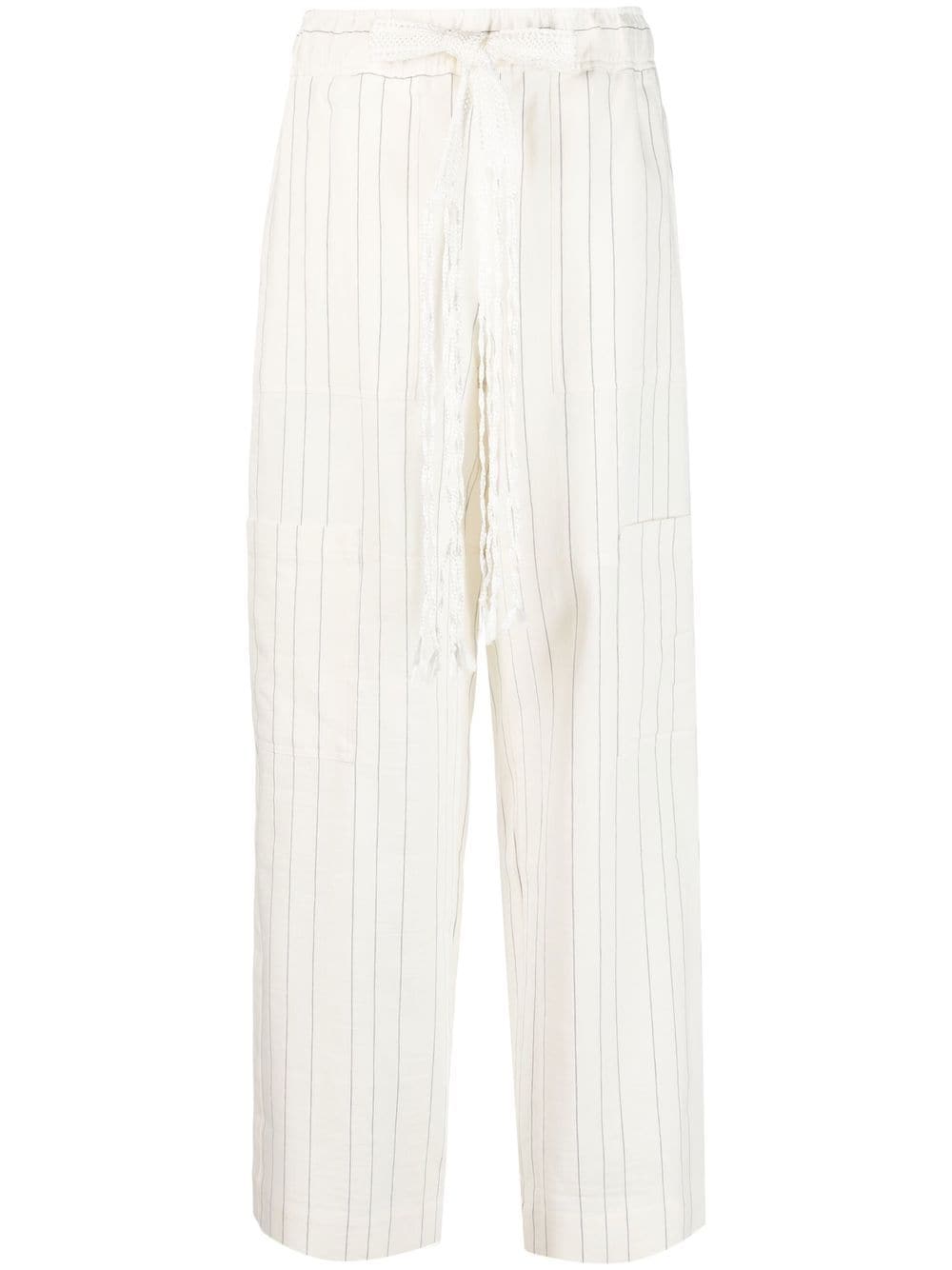 Wales Bonner wide-leg striped trousers - Neutrals von Wales Bonner