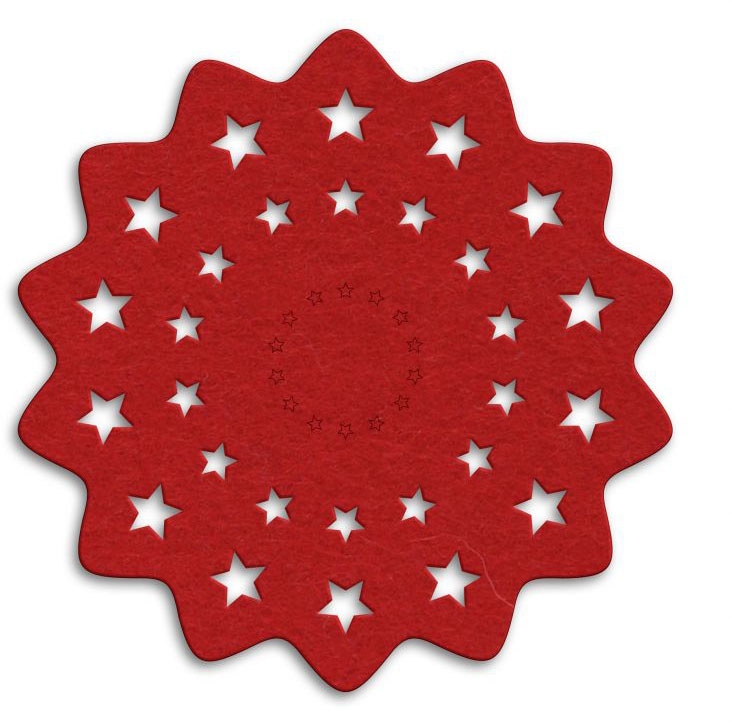 Wall-Art Tischdecke »Rote Weihnachtsbaumdecke Sterne«, (1 St.) von Wall-Art
