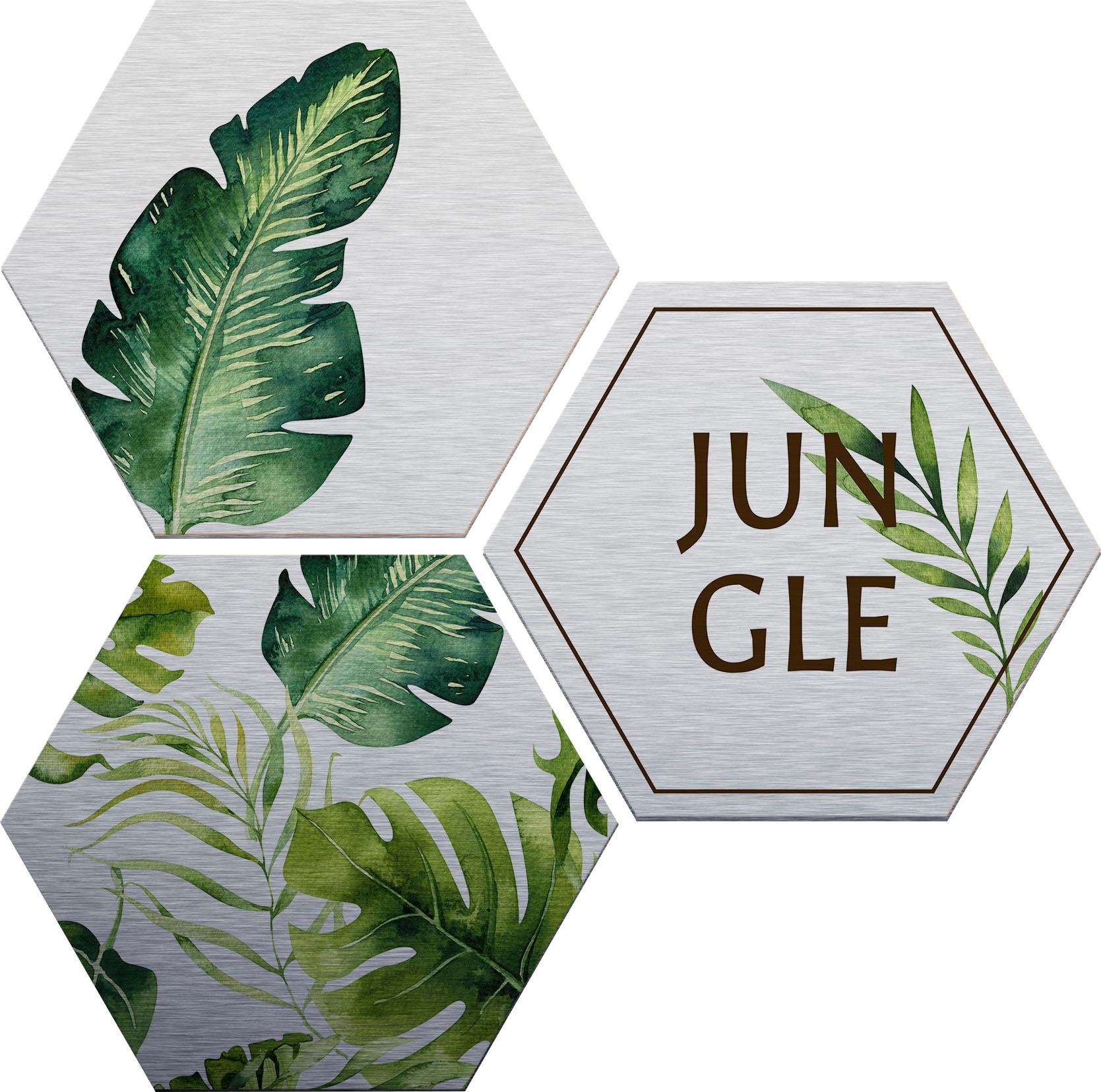 Wall-Art Metallbild »Kvilis Jungle«, Kinder, (Set) von Wall-Art