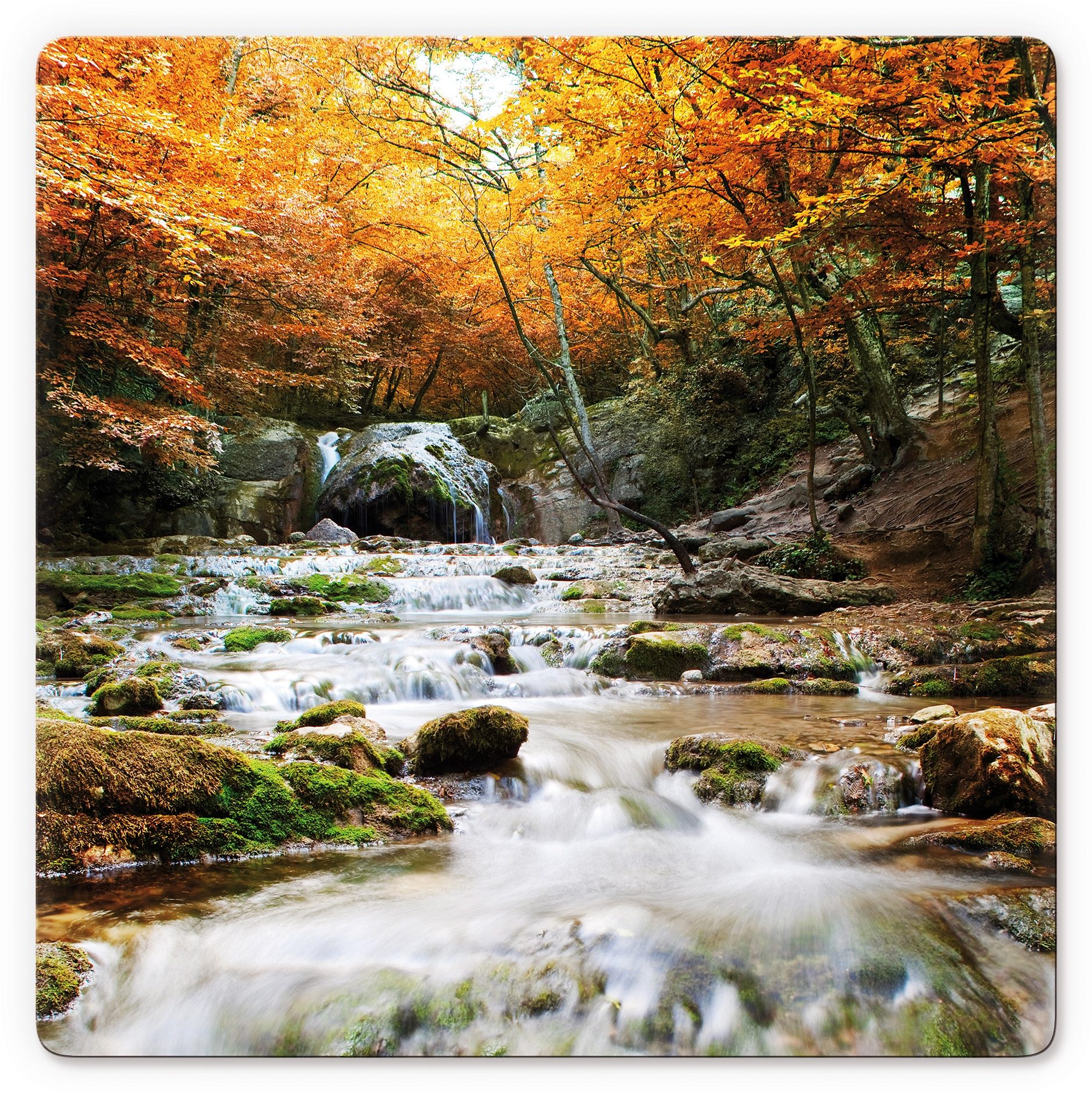 Wall-Art Glasbild »Autumn Waterfall« von Wall-Art