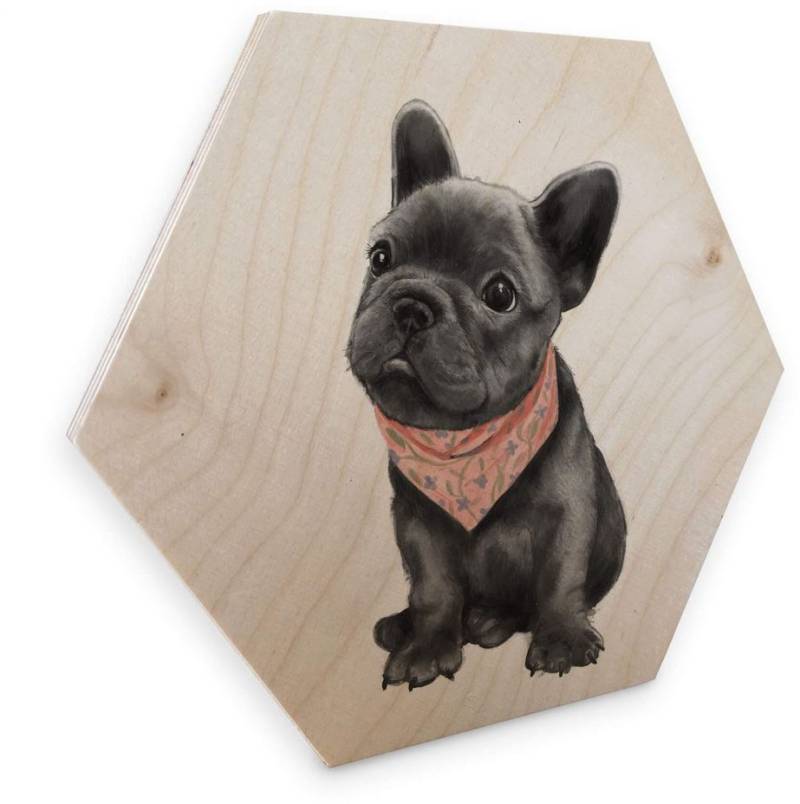 Wall-Art Holzbild »Französische Bulldogge Holzbild«, (1 St.) von Wall-Art