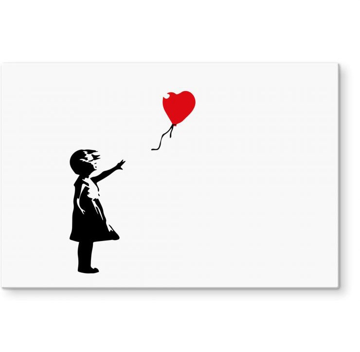 Wall-Art Küchenrückwand »Banksy Girl with the red ballon«, (1 tlg.) von Wall-Art