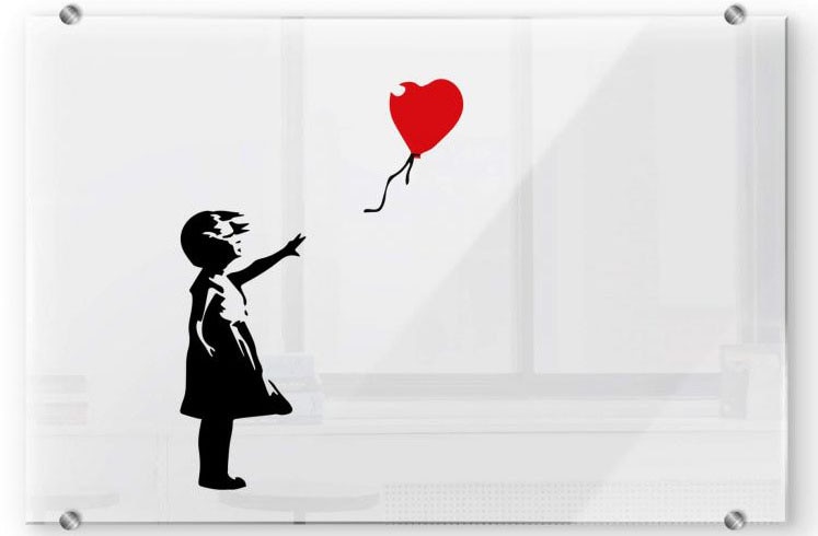 Wall-Art Küchenrückwand »Banksy Kunst Roter Luftballon«, (1 tlg.) von Wall-Art