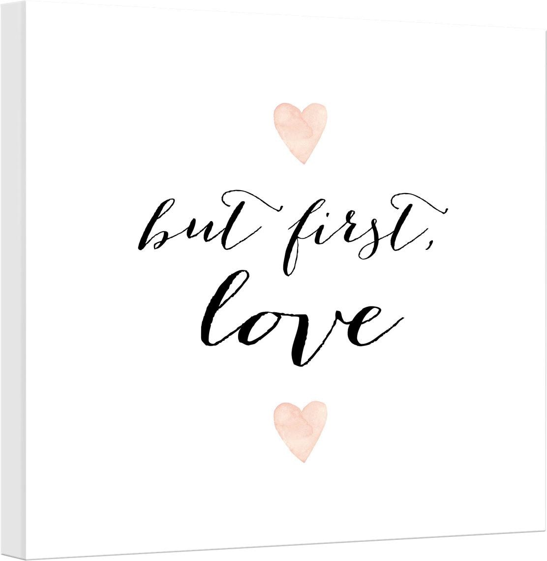 Wall-Art Leinwandbild »Confetti & Cream - But first Love« von Wall-Art